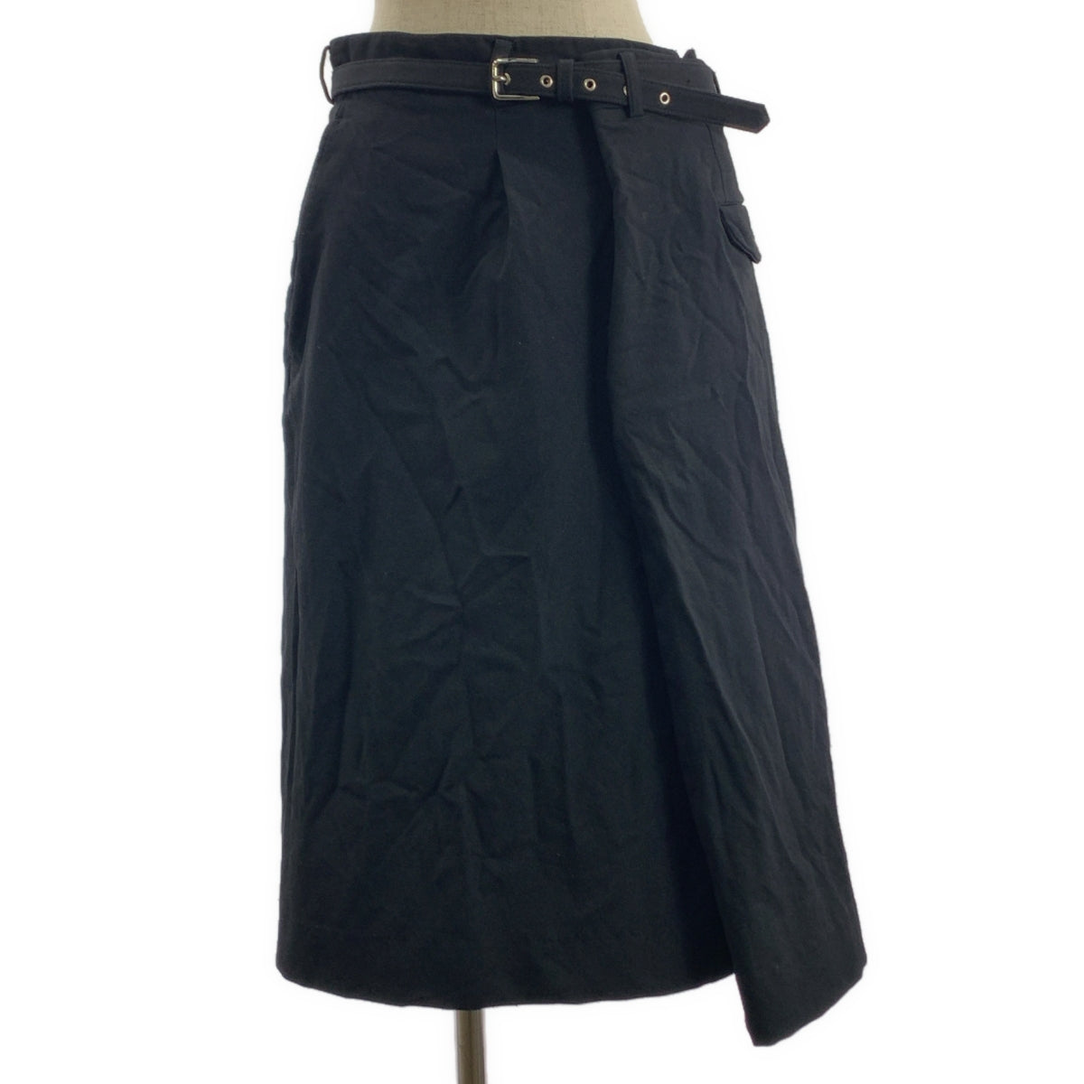 COMME des GARCONS / コムデギャルソン | 2013AW | ウール 縮絨 オーバーサイズ ロングスカート | ブラック | レディース