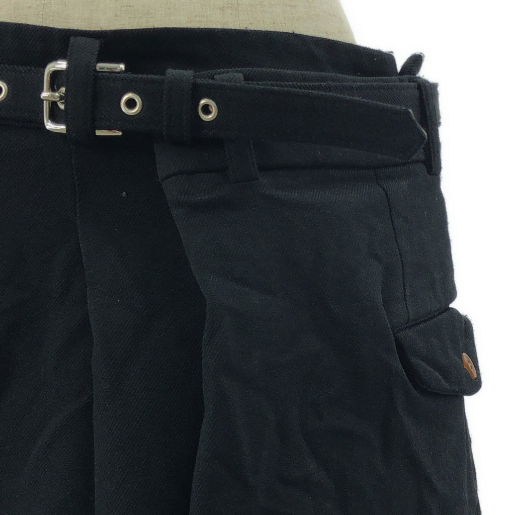 COMME des GARCONS / コムデギャルソン | 2013AW | ウール 縮絨 オーバーサイズ ロングスカート | ブラック | レディース