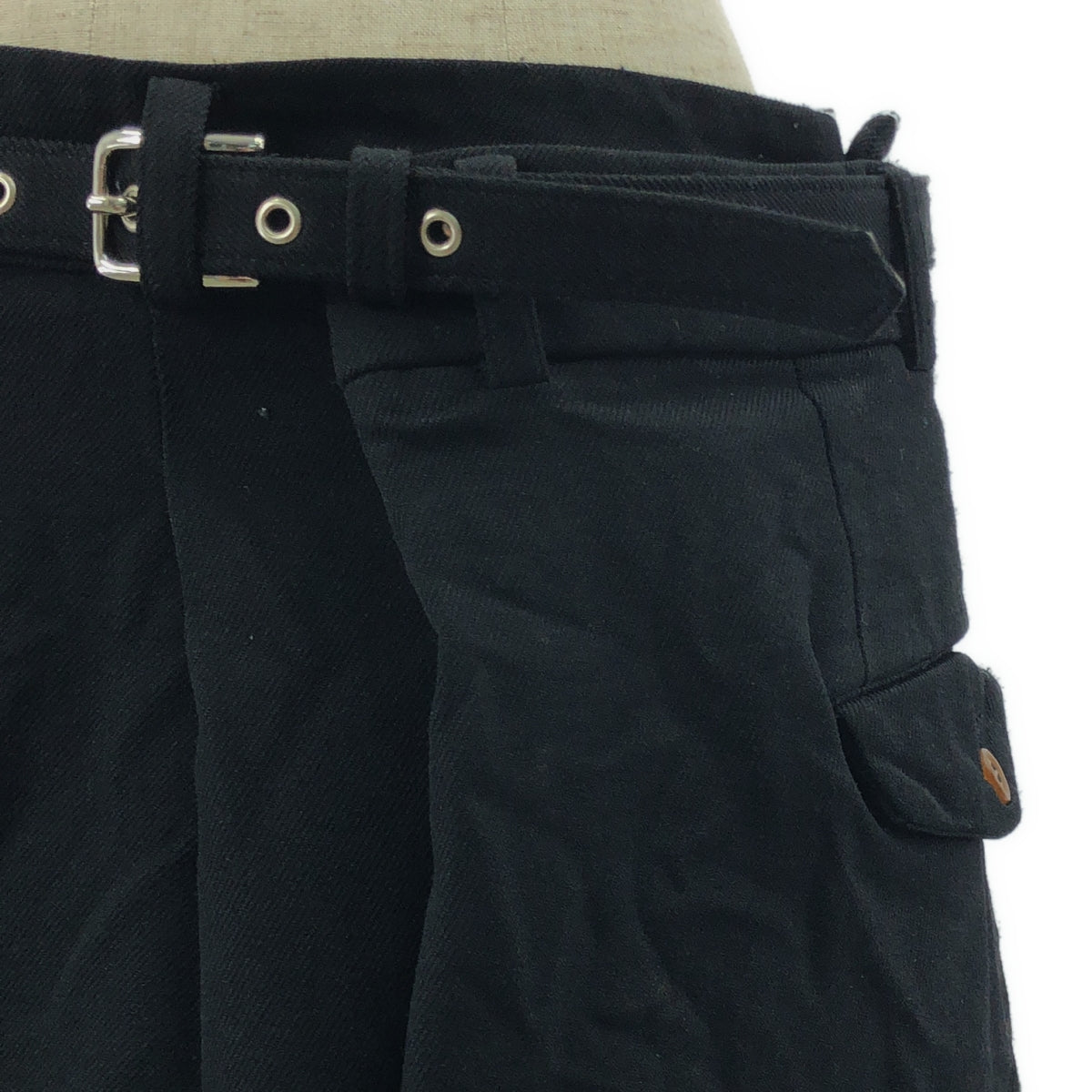COMME des GARCONS / コムデギャルソン | 2013AW | ウール 縮絨 オーバーサイズ ロングスカート | ブラック | レディース