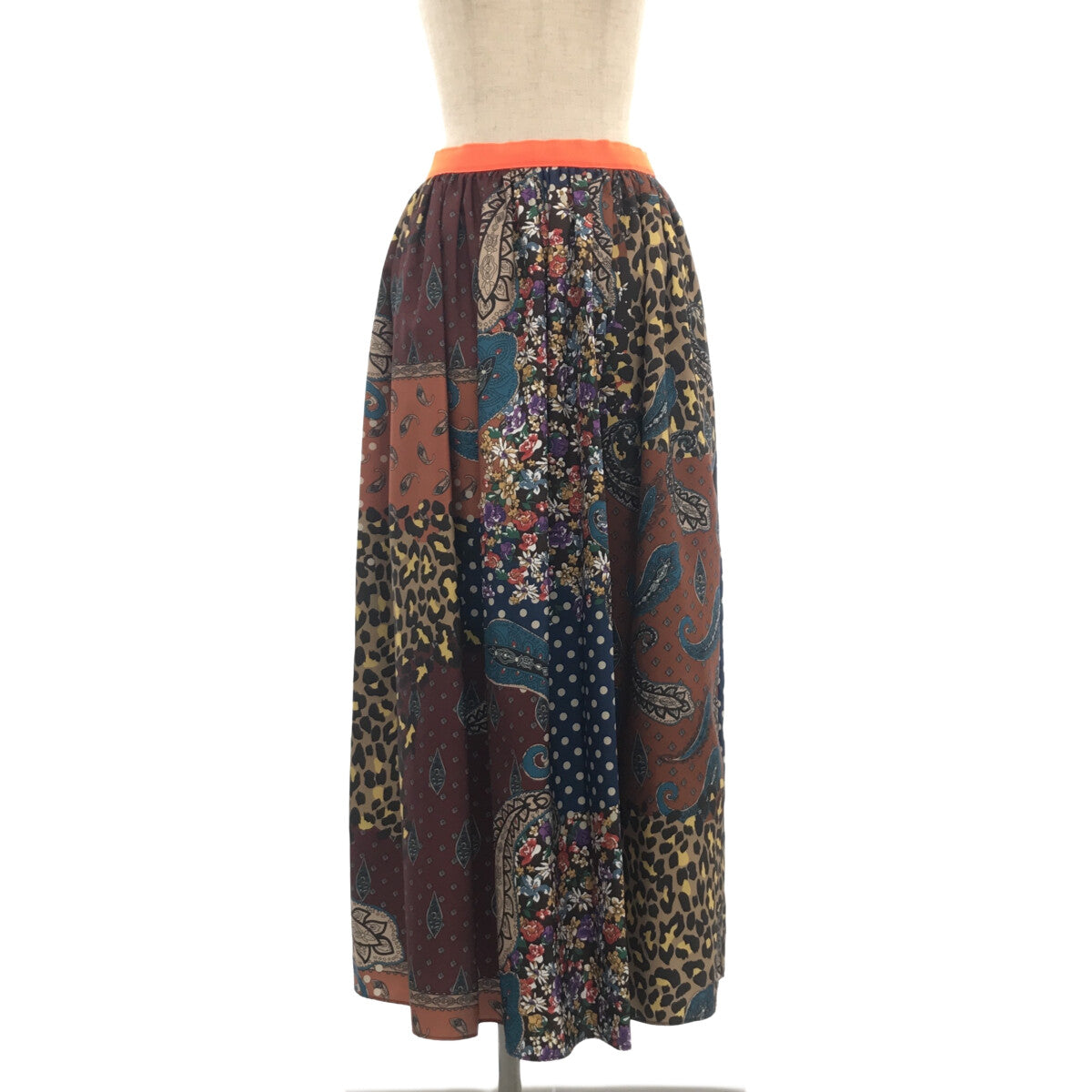 kolor / Color | Lined all-over print pleated long skirt | 1 | Multicolor | Women's