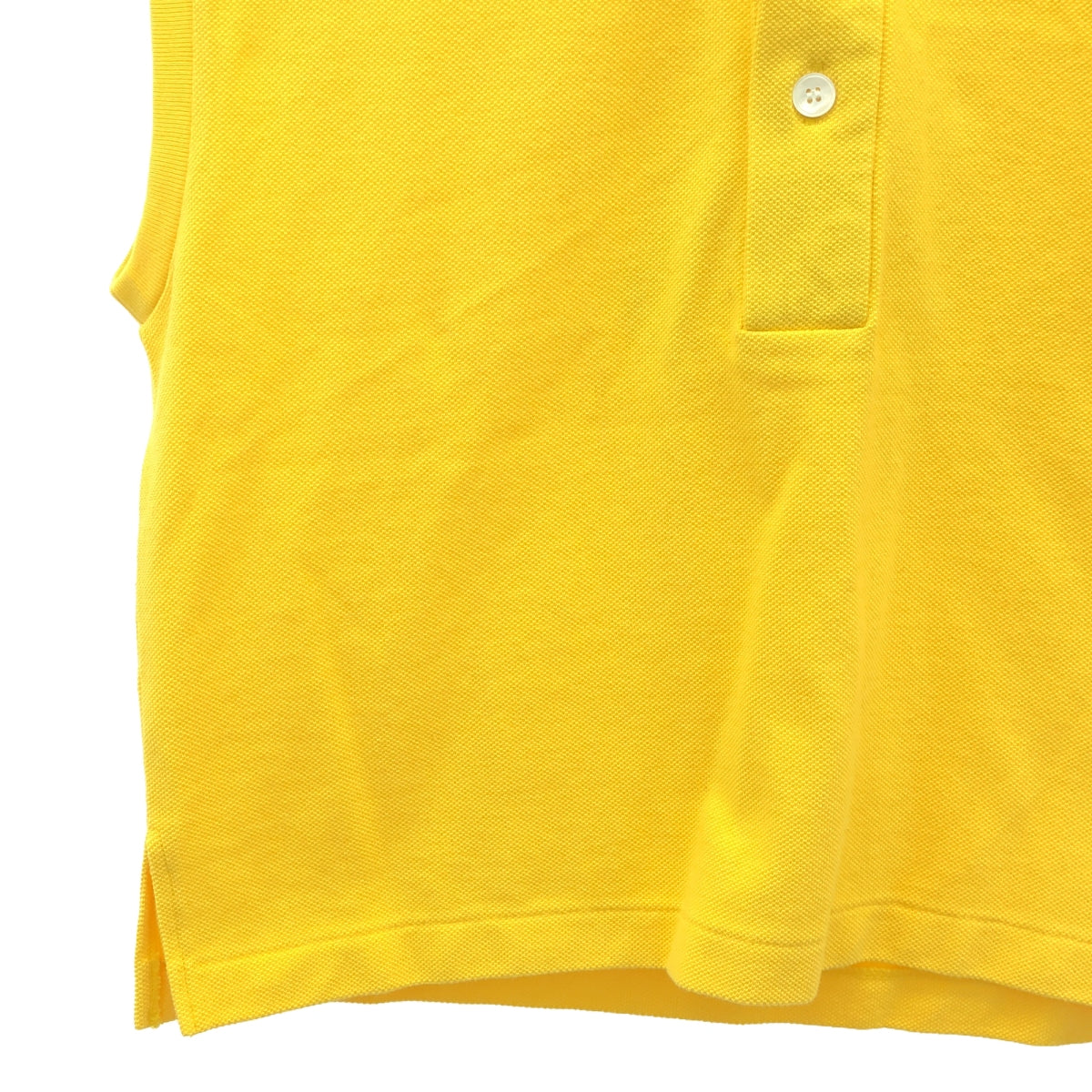 [Good Condition] AURALEE | 2023SS | × Ron Herman Super Fine Cotton Pique Short Polo Sleeveless / Polo shirt cut and sew | 0 | yellow | Women's