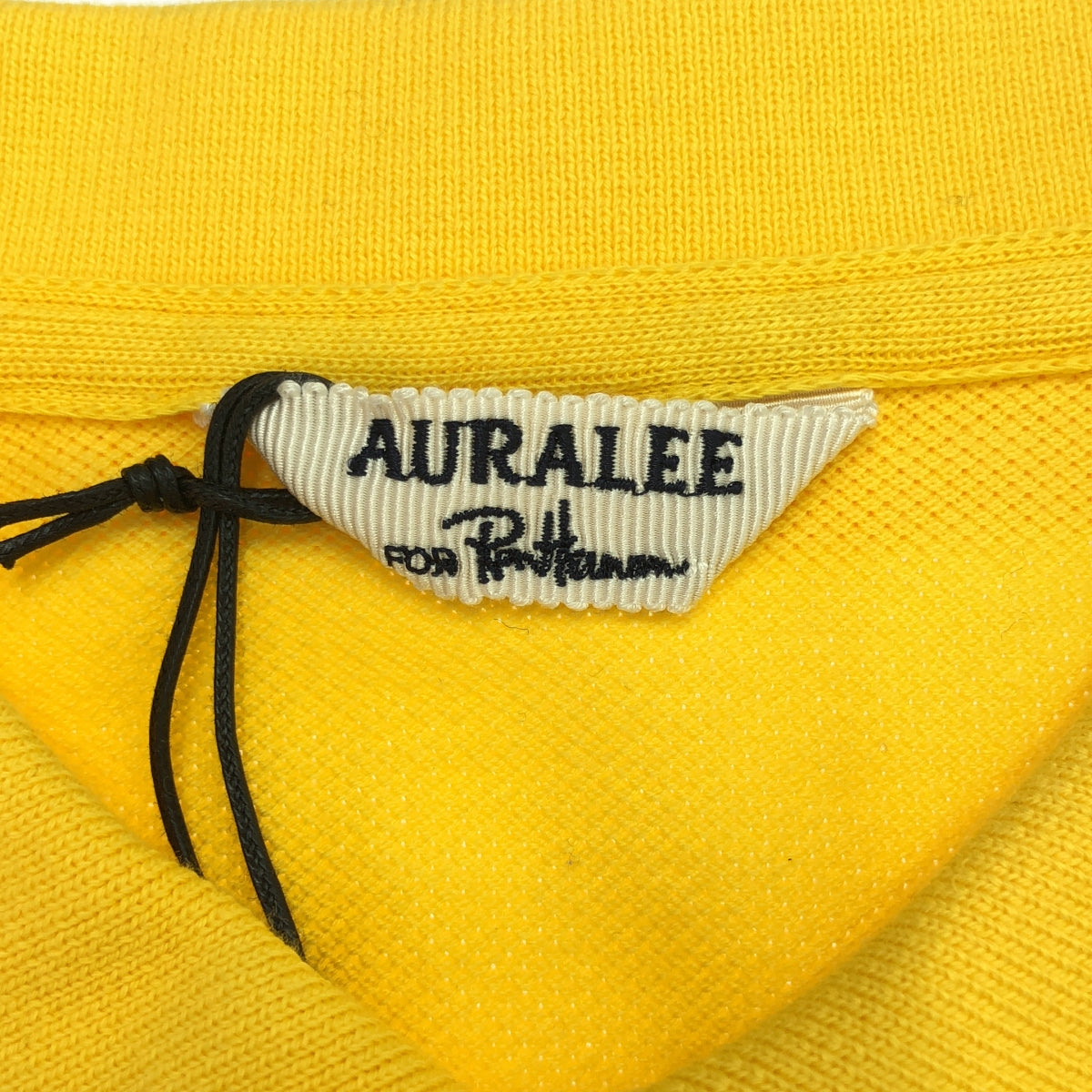 [Good Condition] AURALEE | 2023SS | × Ron Herman Super Fine Cotton Pique Short Polo Sleeveless / Polo shirt cut and sew | 0 | yellow | Women's