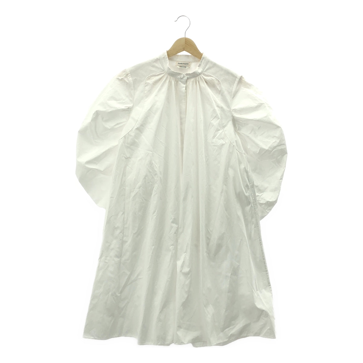ALEXANDER MCQUEEN / アレキサンダーマックイーン | コットン ギャザー ブラウス シャツ | 42 | ホワイト | レディース