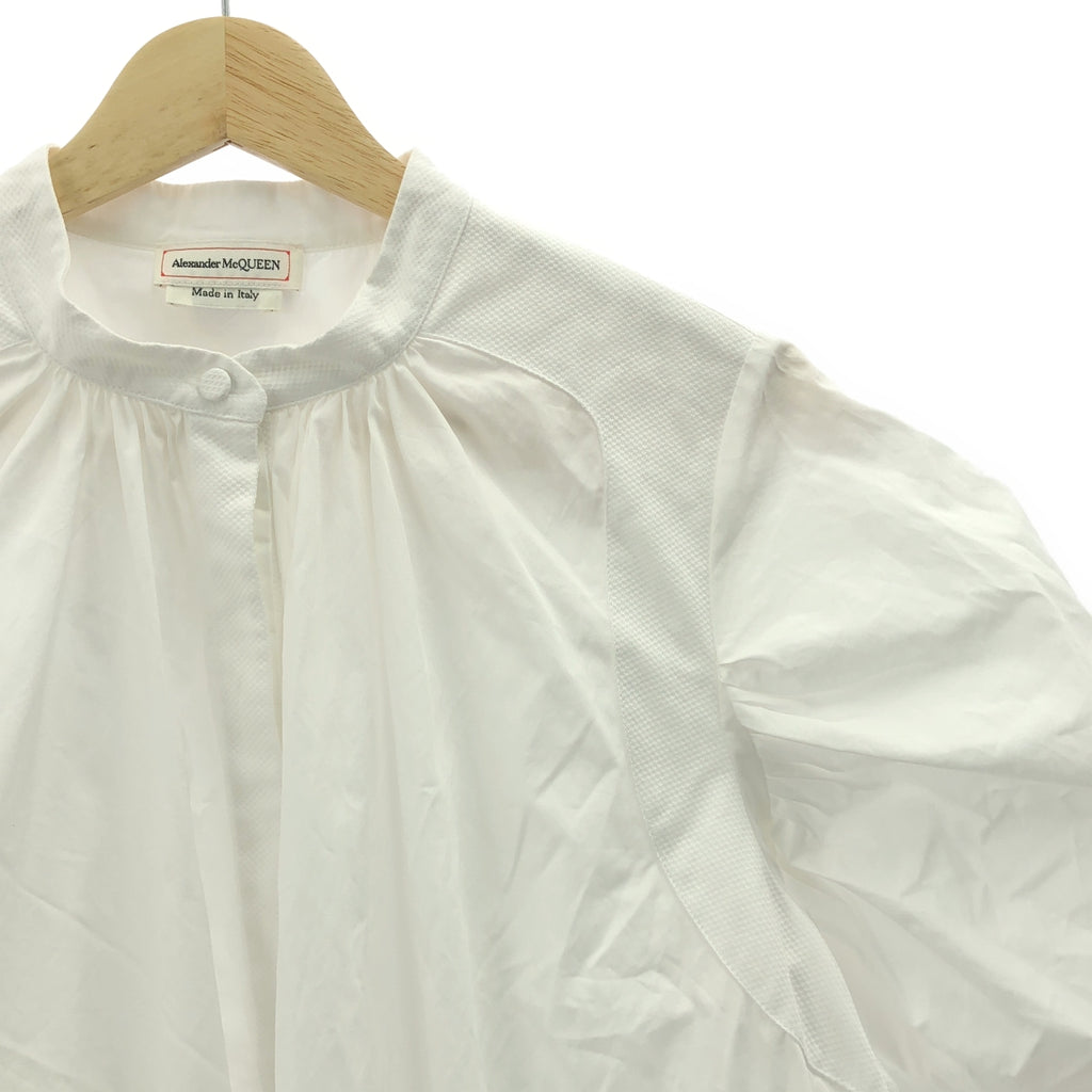 ALEXANDER MCQUEEN / アレキサンダーマックイーン | コットン ギャザー ブラウス シャツ | 42 | ホワイト | レディース