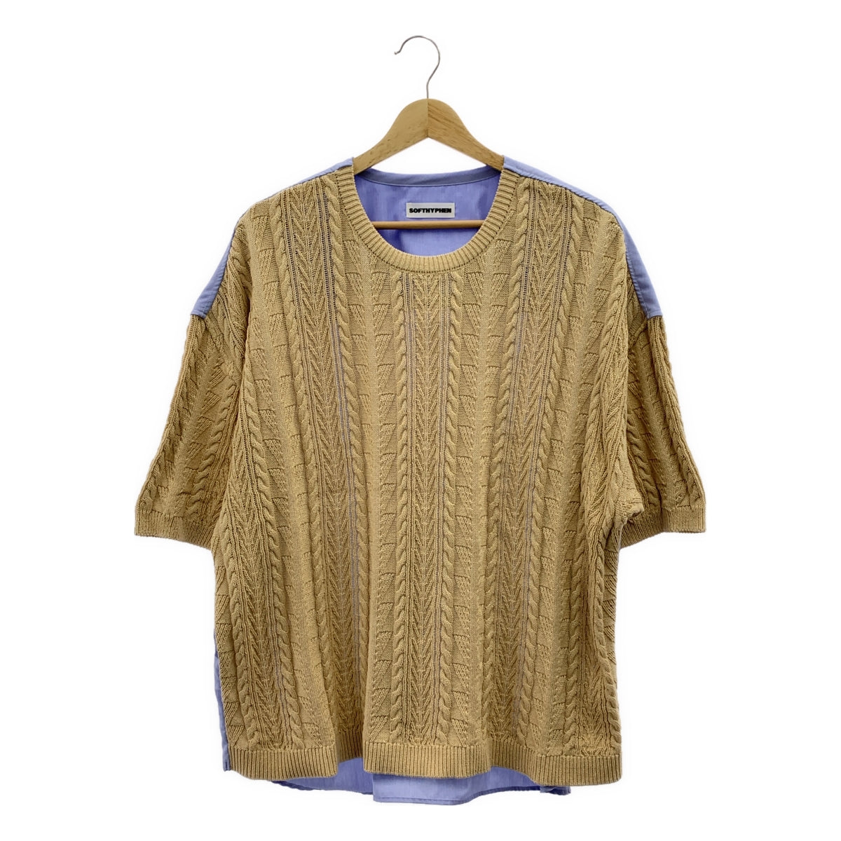 SOFTHYPHEN | 針織對接套頭短袖襯衫 | 尺寸 03 | 男款