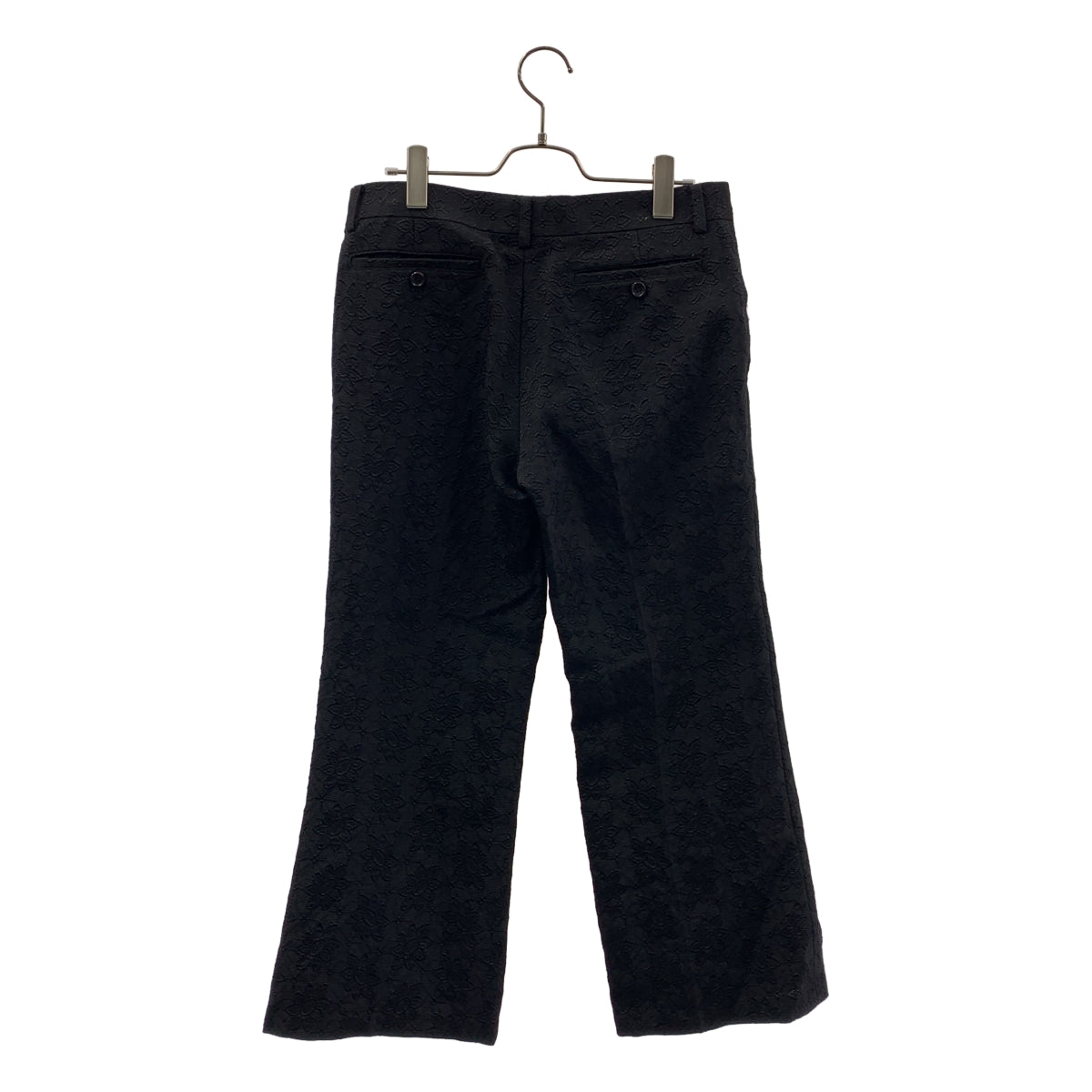 tricot COMME des GARCONS / トリココムデギャルソン | 2014SS | ウール 花柄 フレア パンツ | M | ブラック | レディース