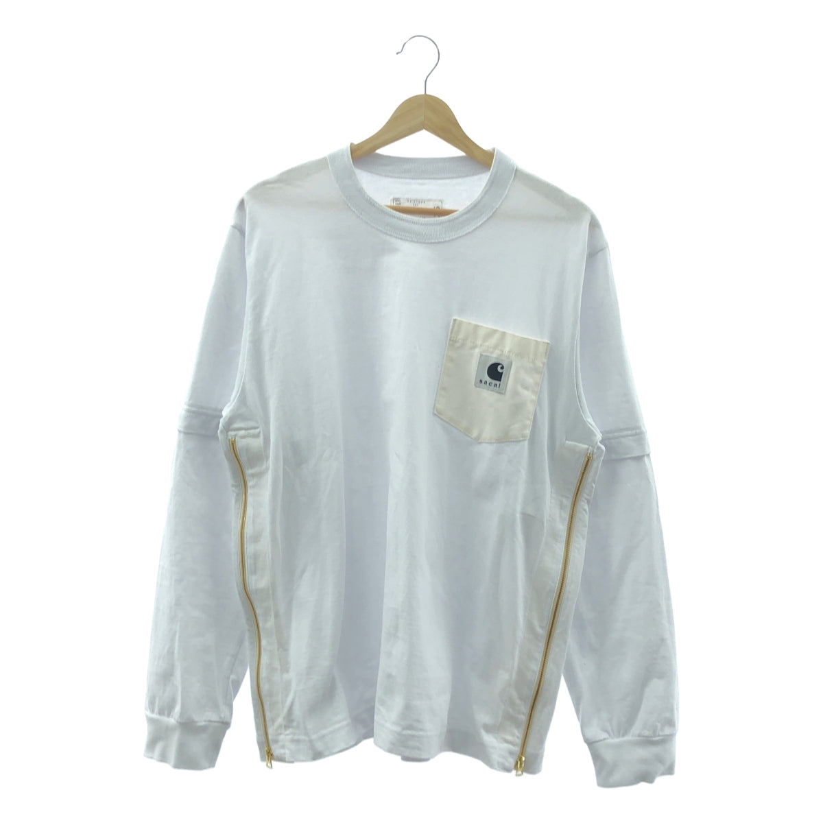 sacai / 사카이 | 2024SS | × Carhartt WIP Long Sleeve Tee 코튼 로고 티셔츠 | 3 | 남성