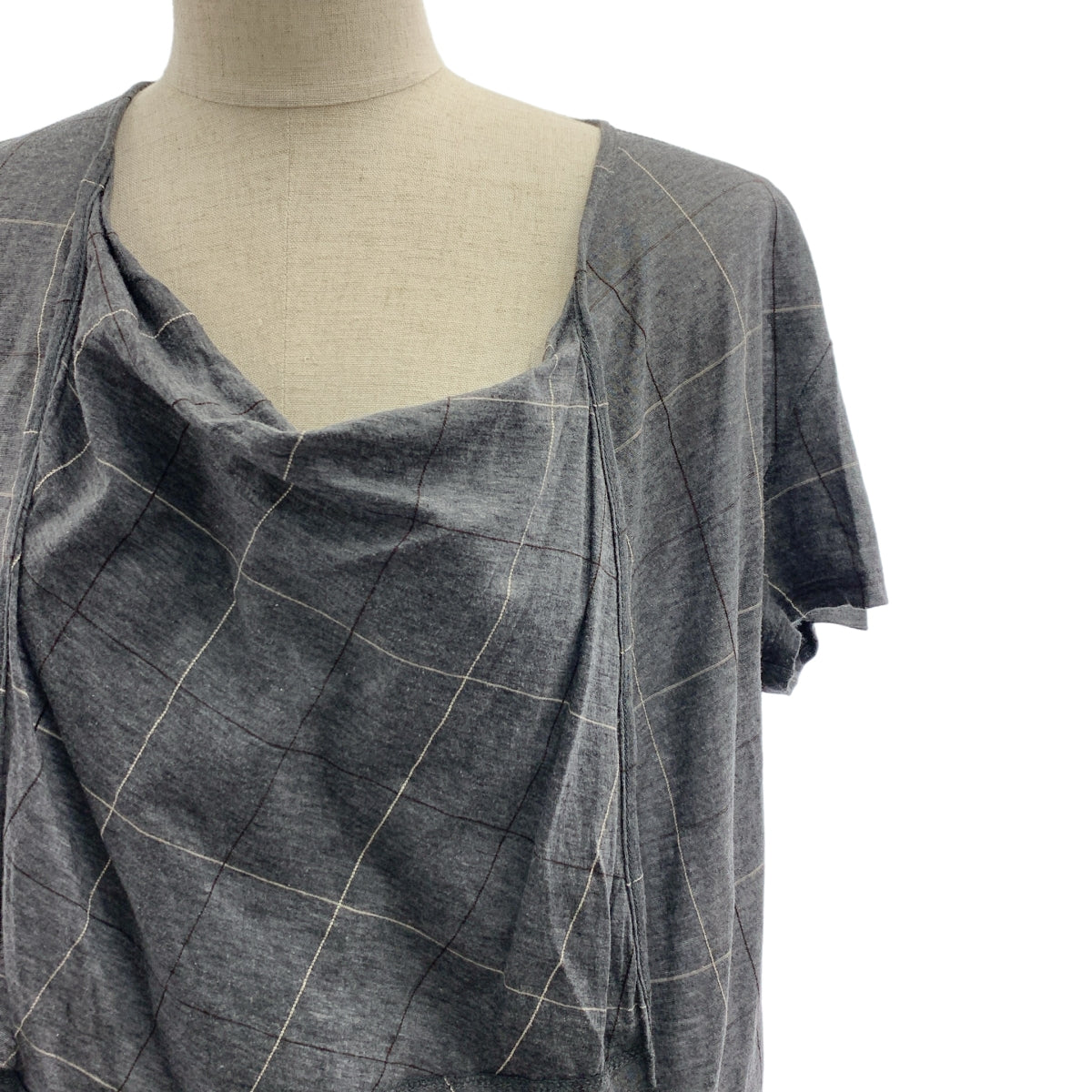 Y's / Y's Yohji Yamamoto | 2017 春夏 | 棉質格紋多層上衣 | 尺寸 3 | 女款