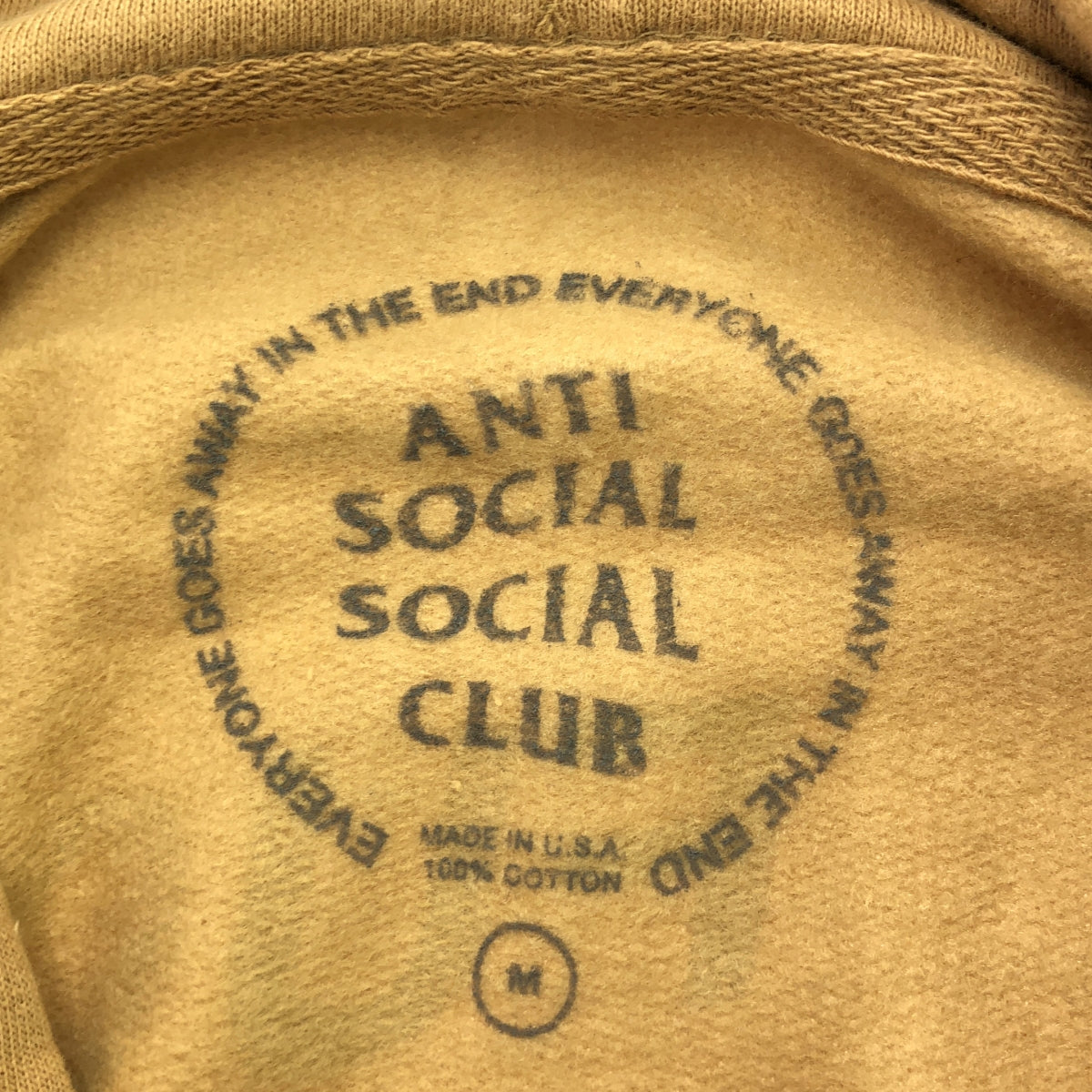 ANTI SOCIAL SOCIAL CLUB / アンチソーシャルソーシャルクラブ | FUCK EVERYONE HOODIE スウェットパーカー | M | ベージュ | メンズ