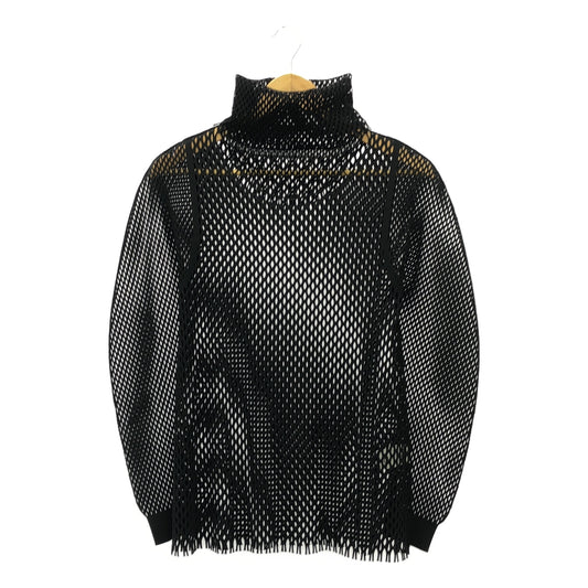 PLEATS PLEASE ISSEY MIYAKE | Turtleneck mesh cut and sew | Size 3 | Black | Women's