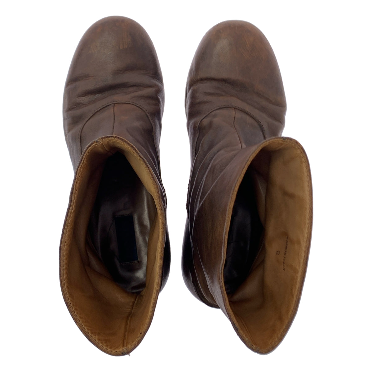 LANVIN / 람방 | 가죽 짧은 부츠 | 8 | 브라운 | 남성