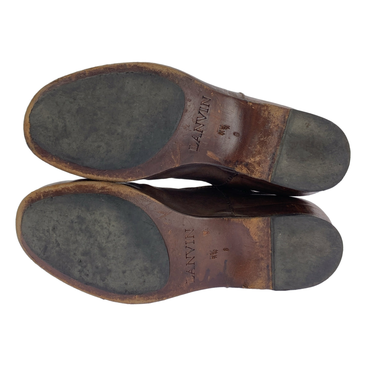 LANVIN / 람방 | 가죽 짧은 부츠 | 8 | 브라운 | 남성