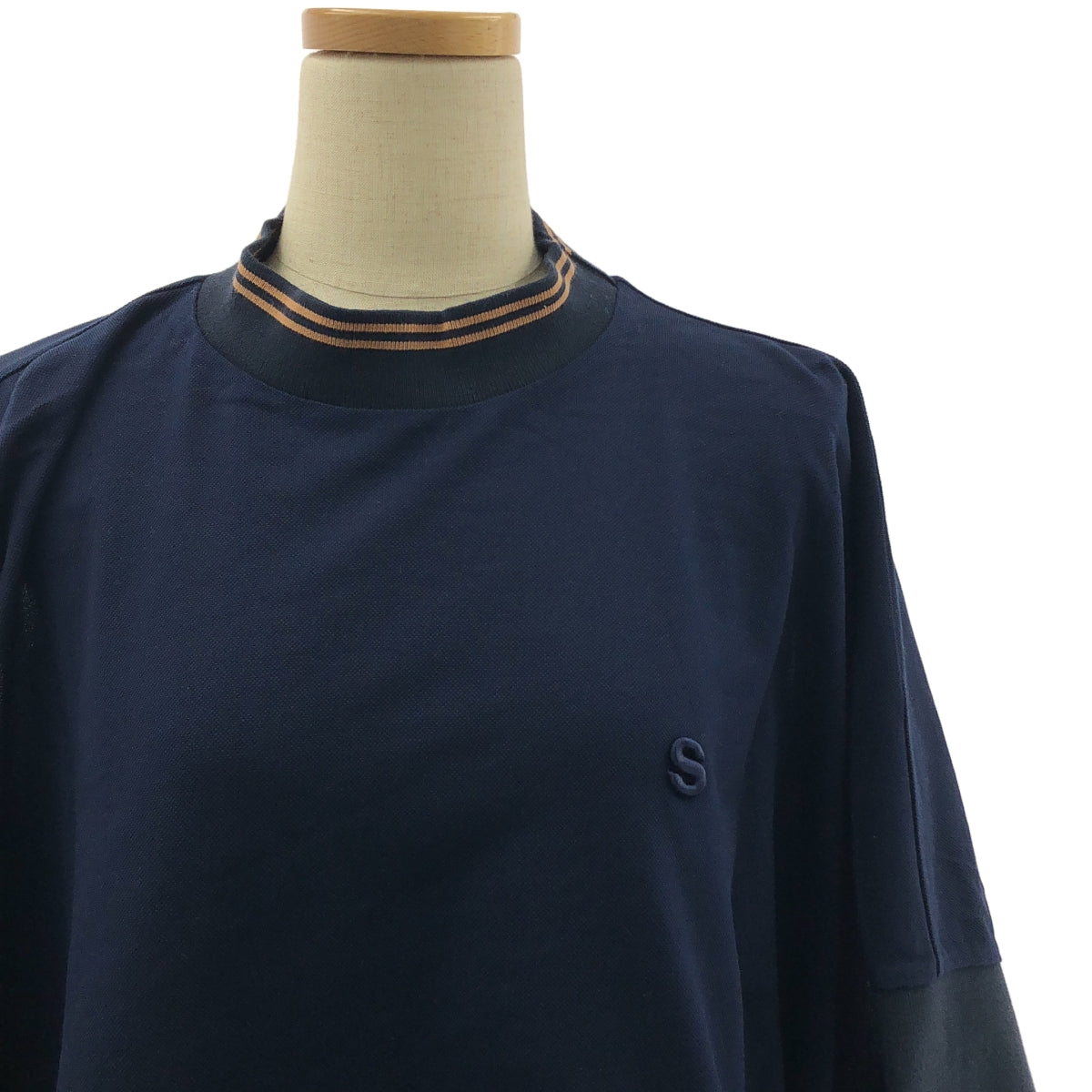 sacai | 2021 春夏系列 | 棉質平紋針織套頭衫 / 超大透視羅紋開衩襯衫 | 尺寸 2 | 女款