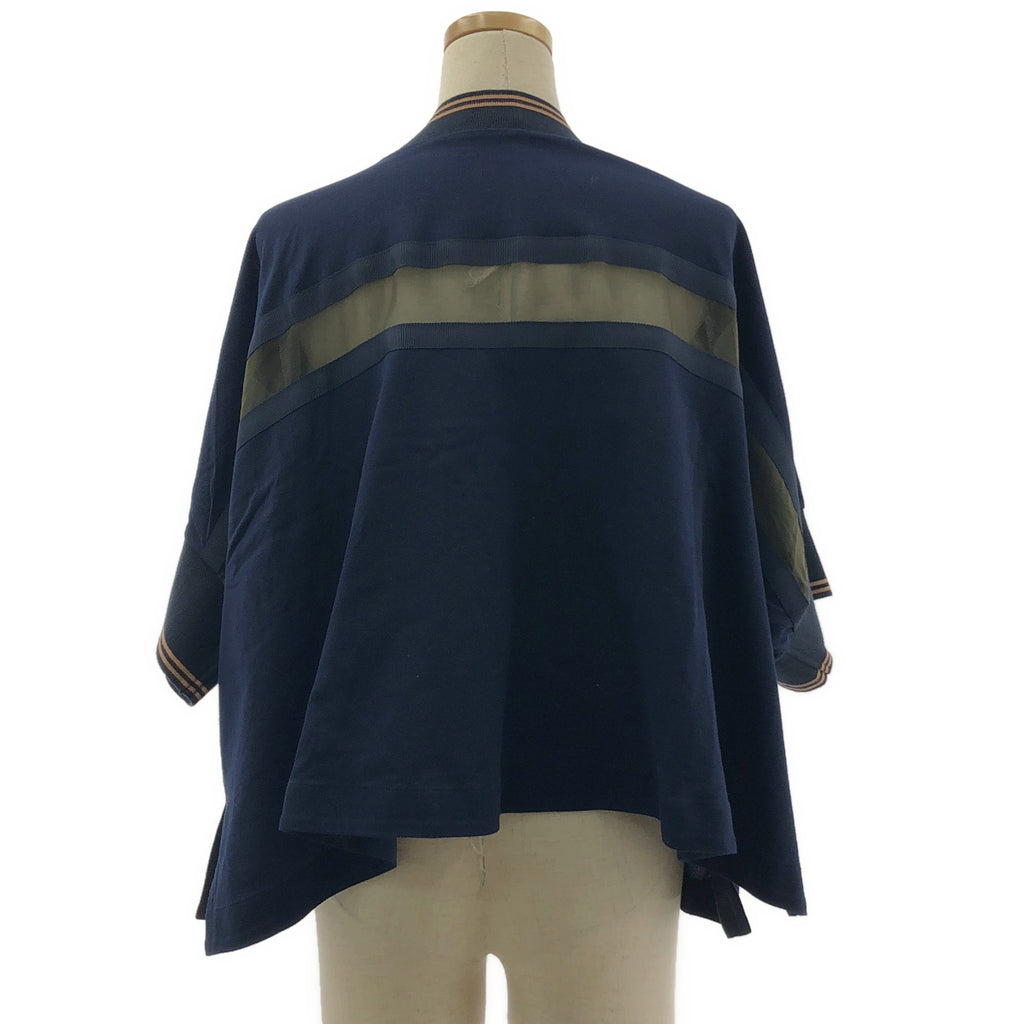 sacai | 2021 春夏系列 | 棉質平紋針織套頭衫 / 超大透視羅紋開衩襯衫 | 尺寸 2 | 女款