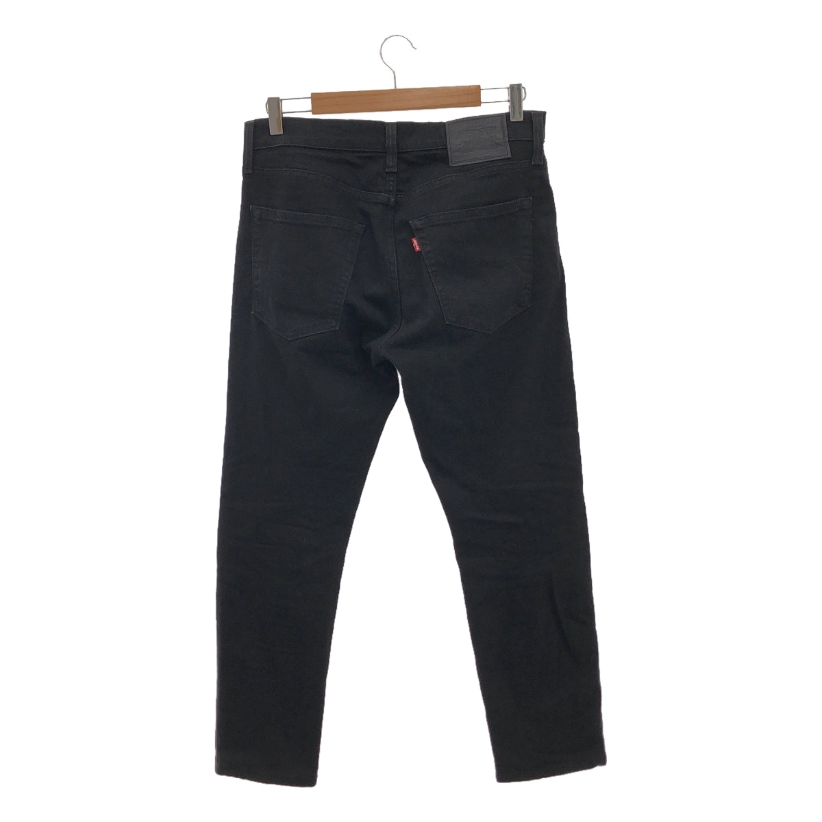 Levi's | 512 JEANS STRETCH DENIM BLACK PANTS / Leather patch denim pants | 32 |