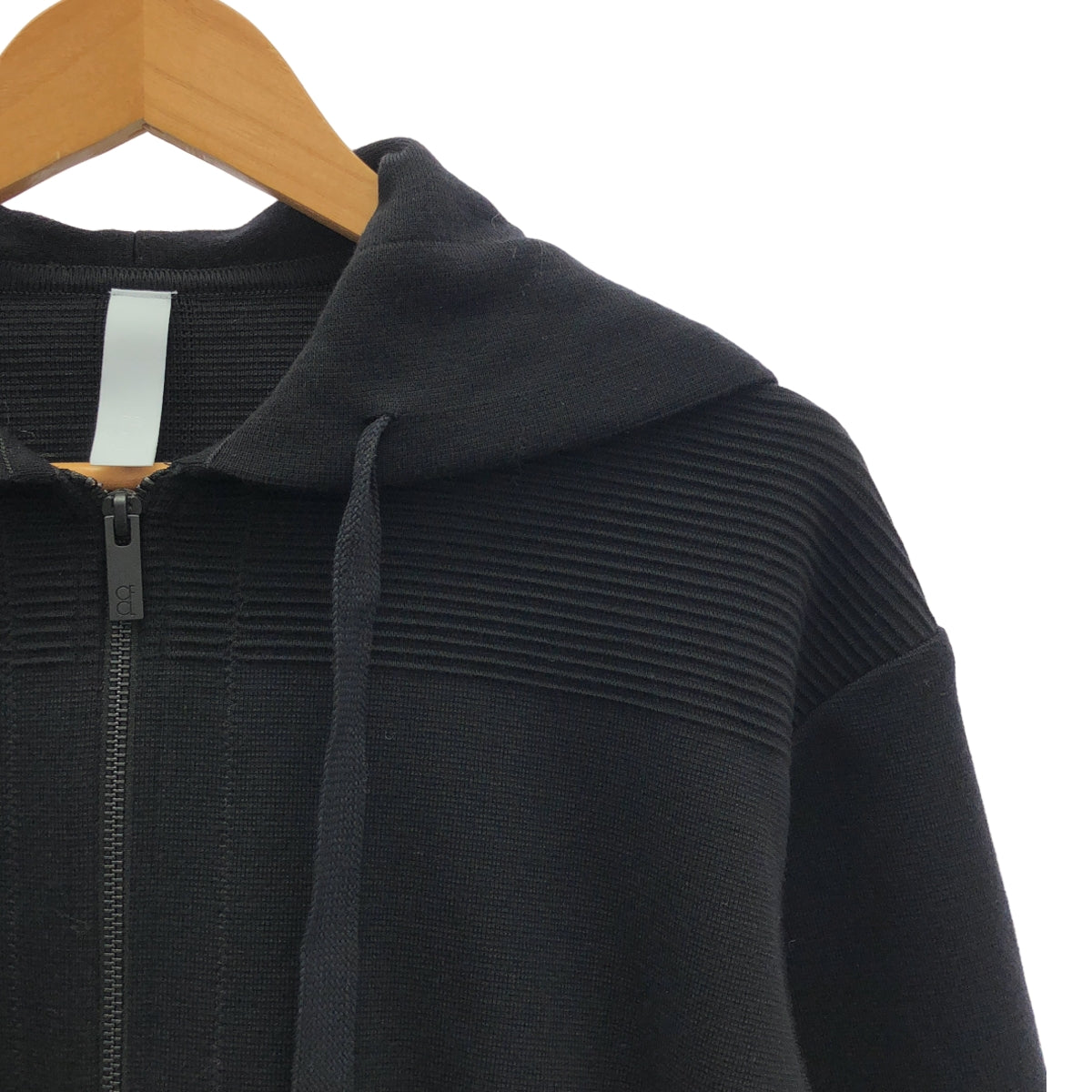 【美品】  CFCL / シーエフシーエル | 2023AW | TW MILAN RIB CROPPED HOODIE ミラノリブ クロップド フーディ | 1 | ブラック | レディース