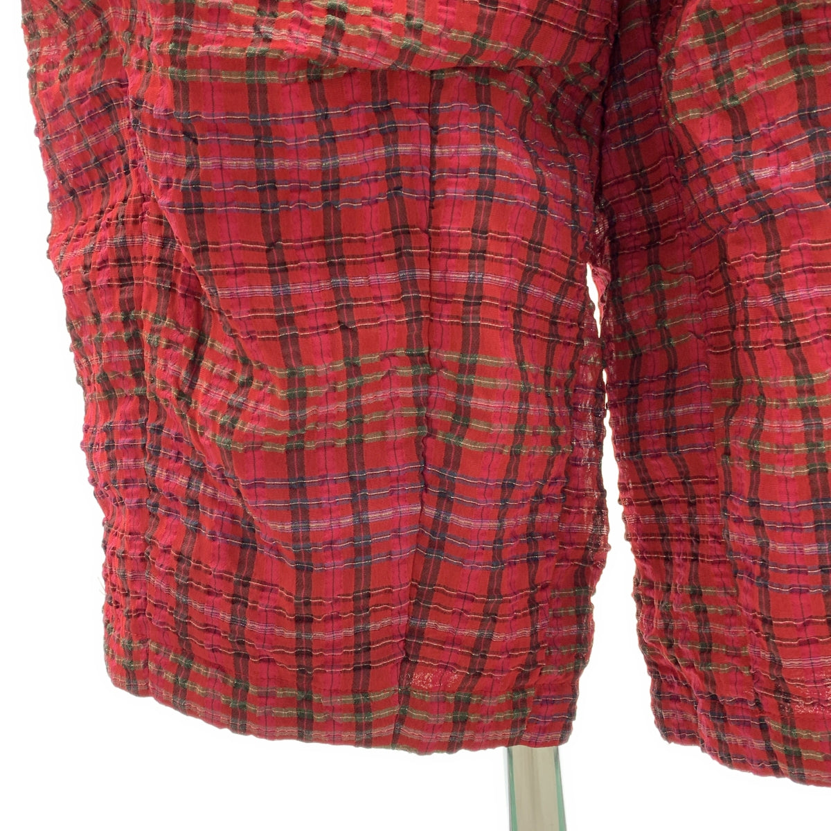 Needles / ニードルス | セットアップ French Sleeve Blouse - RE/R Chiffon Sucker Plaid オープンカラーシャツ / ヒザデル ワイド バルーンパンツ / 総裏地 | 2 | レディース