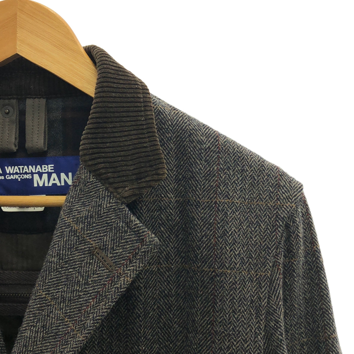 JUNYA WATANABE COMME des GARCONS MAN / ジュンヤワタナベコムデギャルソンマン | 2014AW | ウール ヘリンボーン ハンティング ジャケット | M | グレー | メンズ