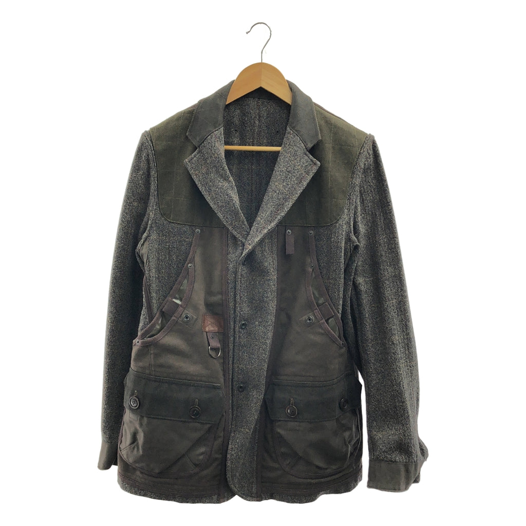 JUNYA WATANABE COMME des GARÇONS MAN | 2014 秋冬系列 | 羊毛人字紋獵裝外套 | M碼 | 灰色 | 男士