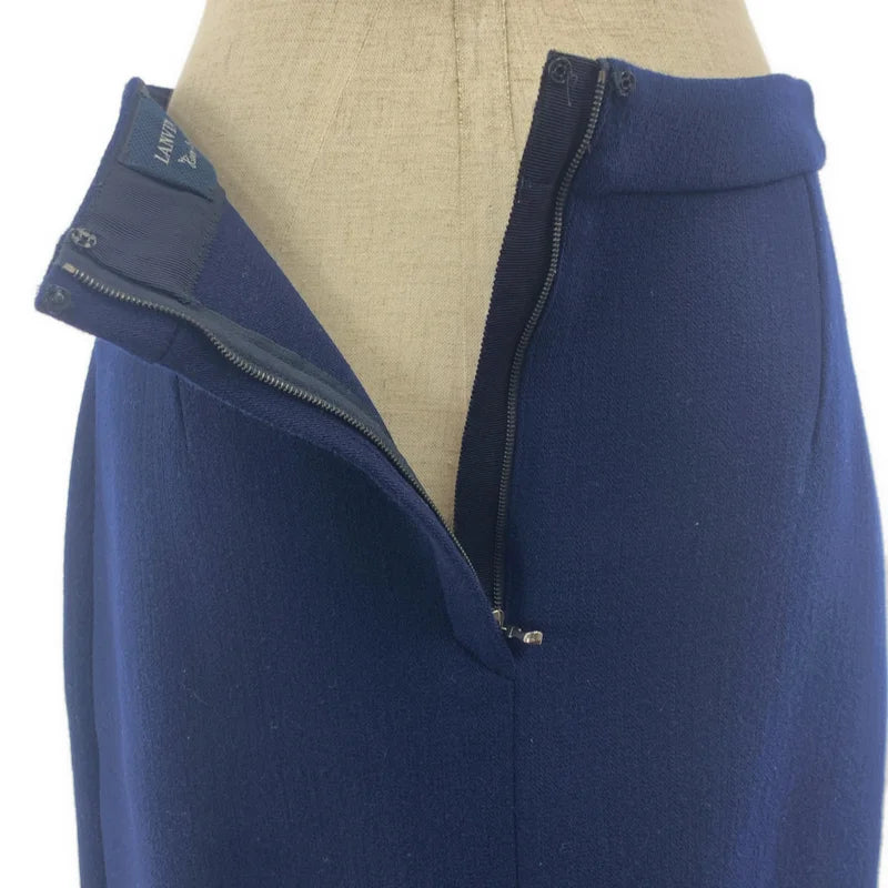 LANVIN / ランバン | セットアップ ウール ボタンレス ベルテッド ジャケット / バックジップ スリット スカート | T.34 | レディース