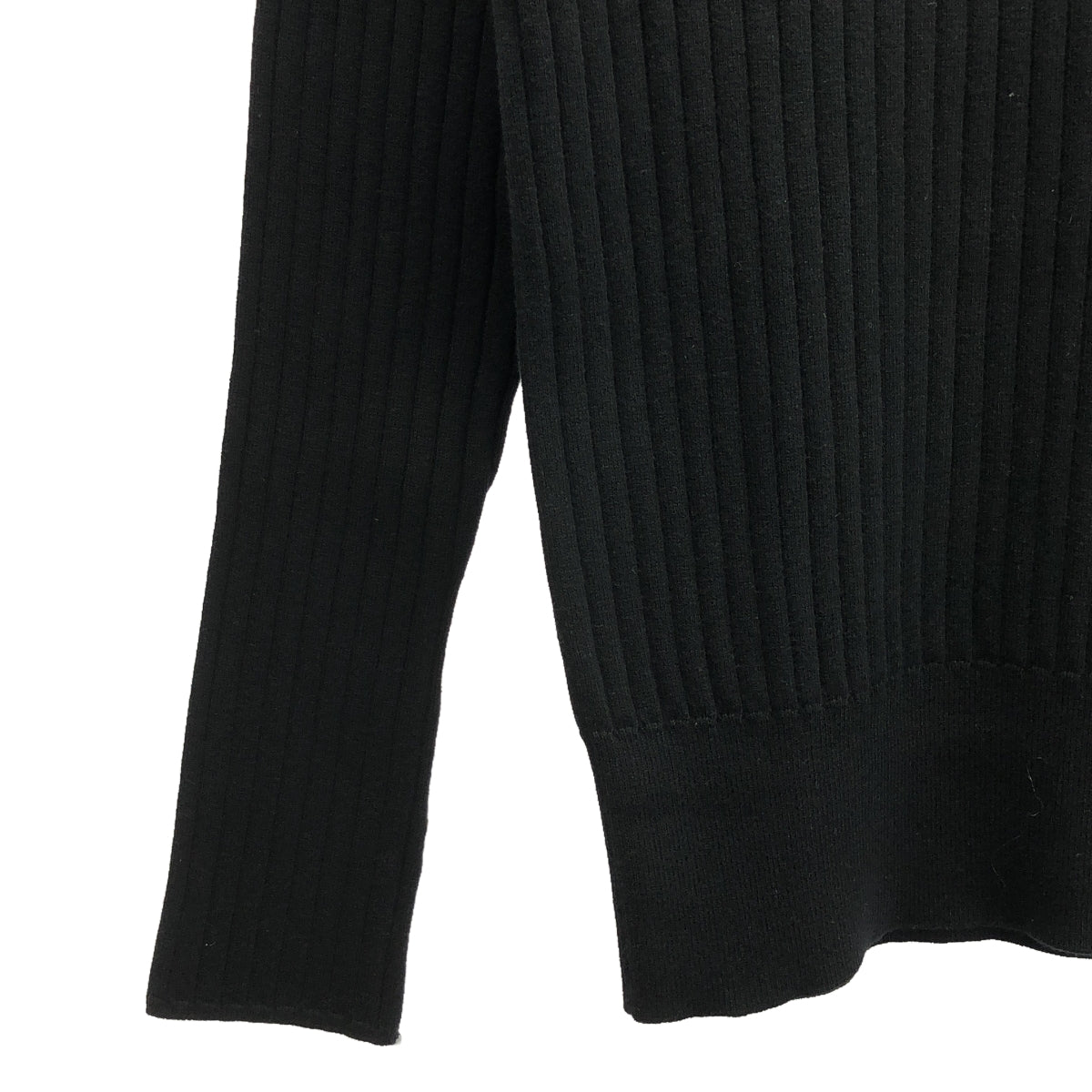 HYKE | Crew neck rib knit | 2 | Black | Women's