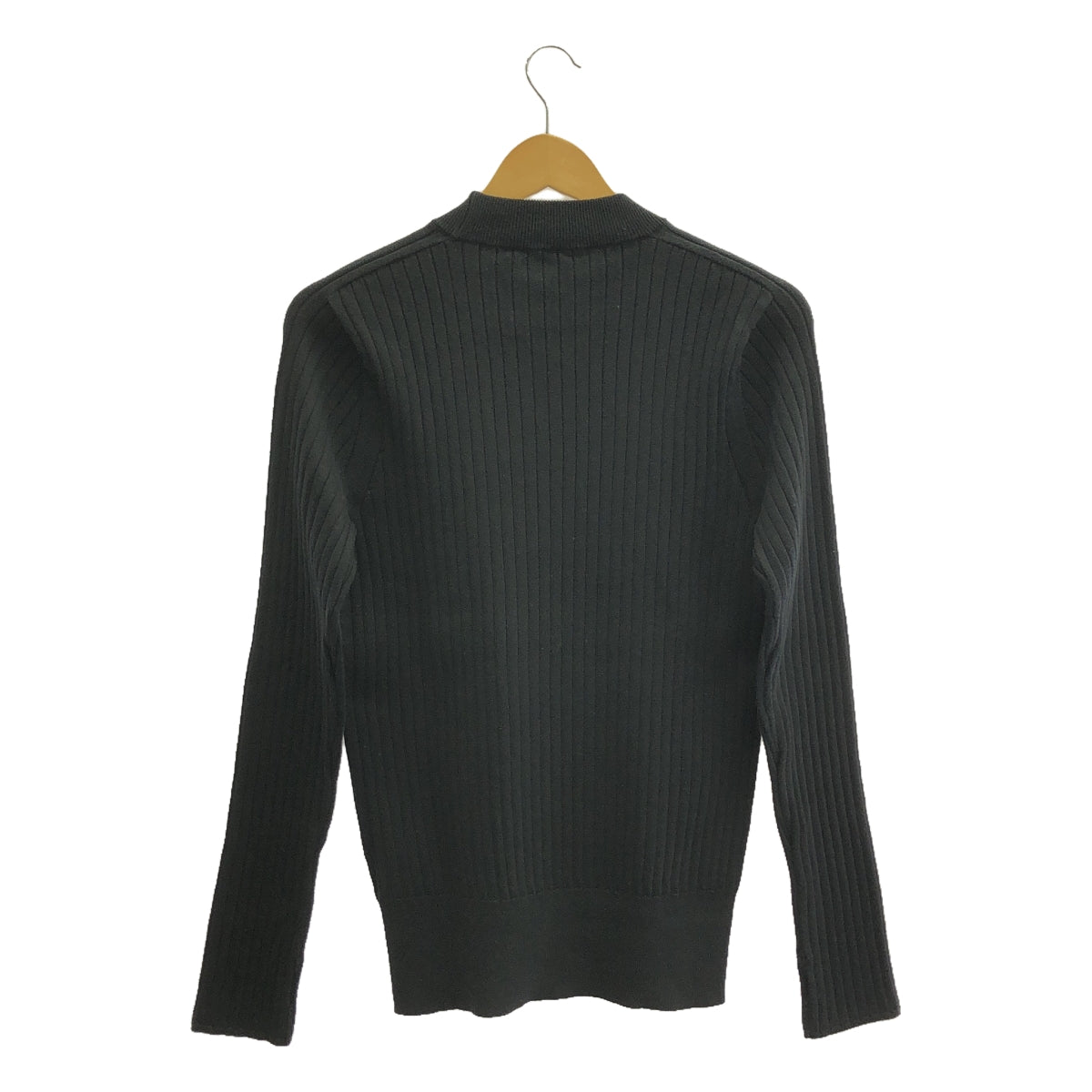 HYKE | Crew neck rib knit | 2 | Black | Women's