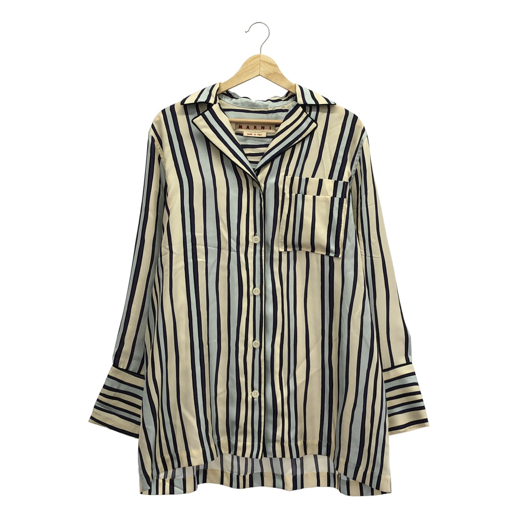 MARNI / マルニ | 2020AW | silk 100％ / シルク オーバーシルエット オープンカラー シャツ | 44 |