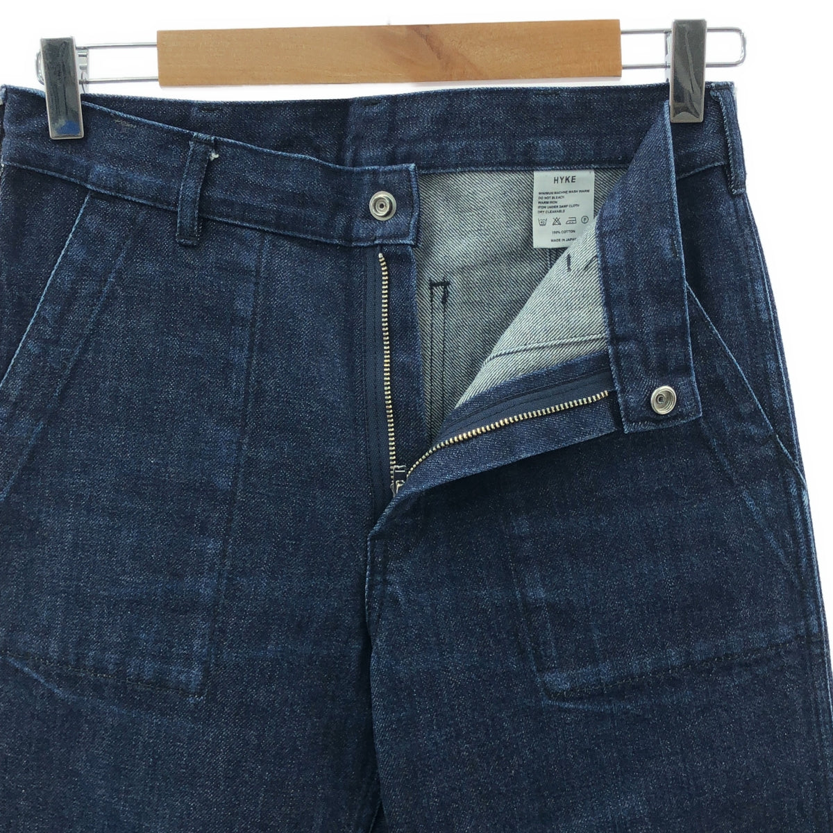HYKE / 하이크 | 데님 와이드 스트레이트 팬츠 | 1 | 인디고 | 여성