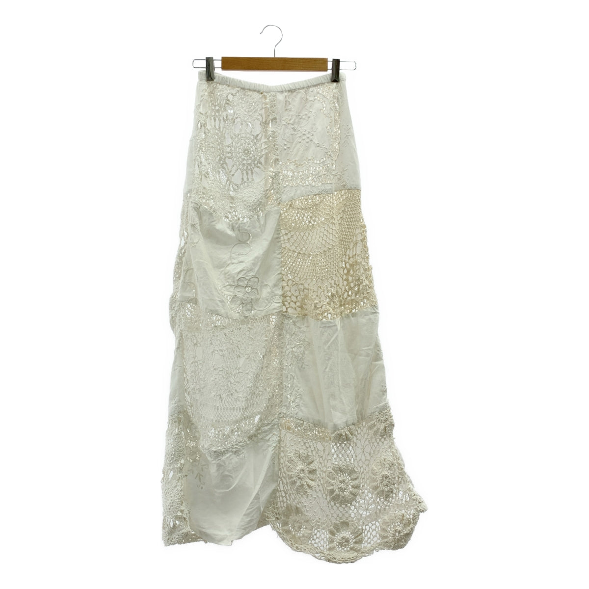 MALION vintage / 마리온 빈티지 | 코튼 크로쉐 롱 스커트 | F | 여성
