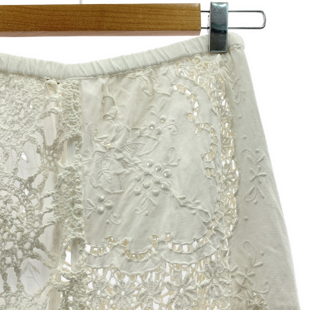 MALION vintage / 마리온 빈티지 | 코튼 크로쉐 롱 스커트 | F | 여성