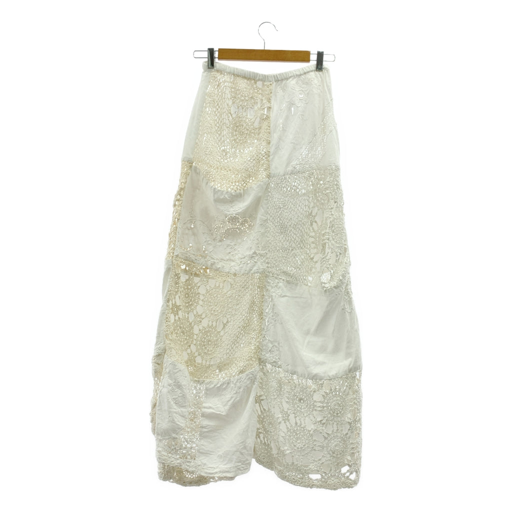 MALION vintage / 마리온 빈티지 | 코튼 크로쉐 롱 스커트 | F | 여성