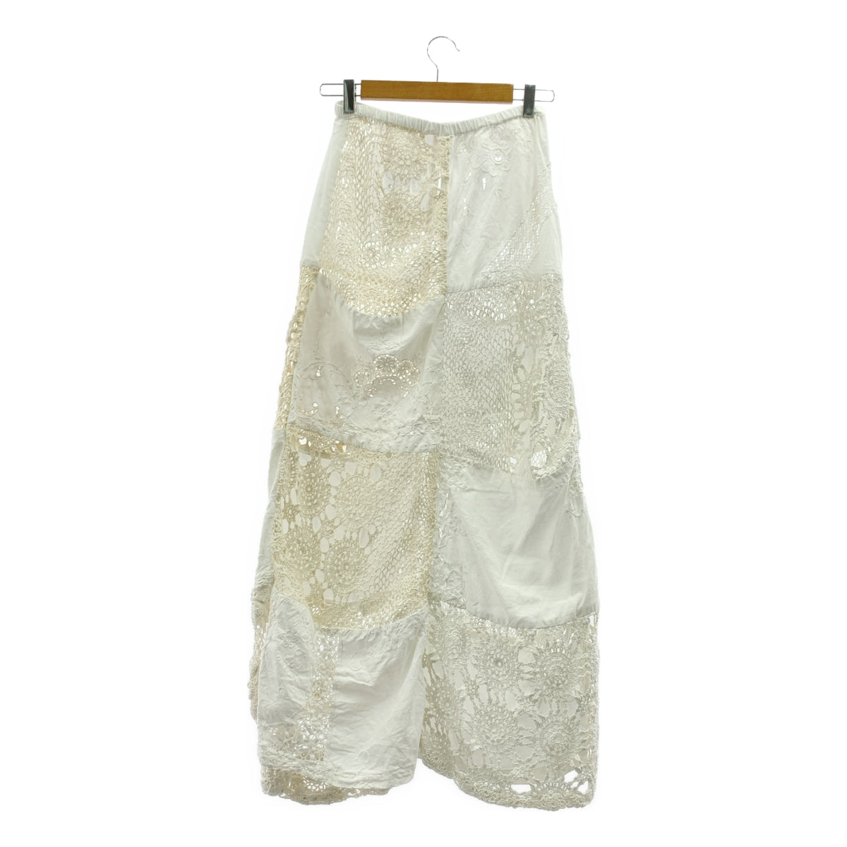 MALION vintage / 마리온 빈티지 | 코튼 크로쉐 롱 스커트 | F | 여성