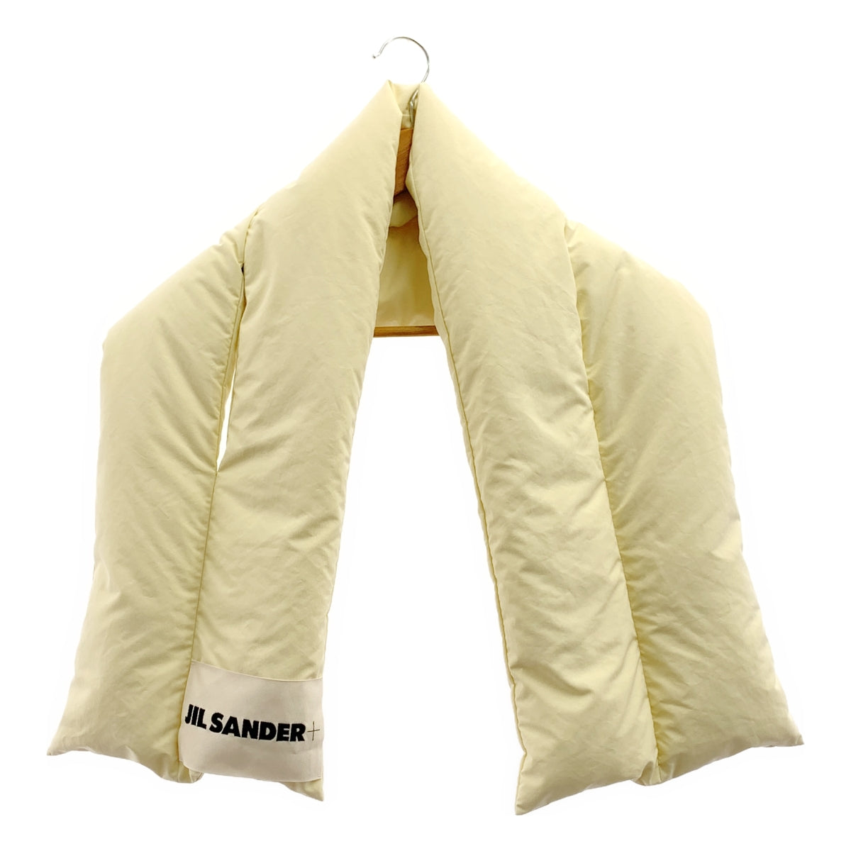 JIL SANDER+ / 질산더 플러스 | 로고 패치 다운 스톨 머플러 / 유니섹스 | 오프 화이트 | 남성