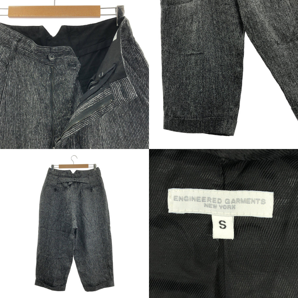 Engineered Garments / エンジニアドガーメンツ | 2024SS | セットアップ LINEN STRIPE / ANDOVER JACKET シングルブレスト ジャケット 総裏地 / ドローストリング 2タック パンツ | S | メンズ