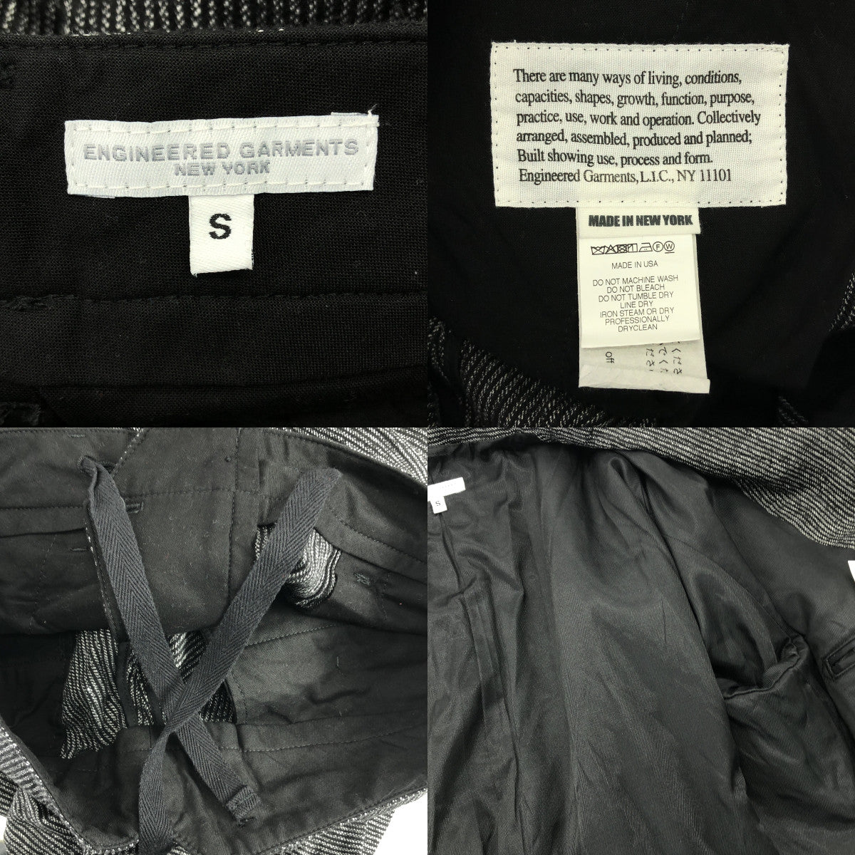 Engineered Garments / エンジニアドガーメンツ | 2024SS | セットアップ LINEN STRIPE / ANDOVER JACKET シングルブレスト ジャケット 総裏地 / ドローストリング 2タック パンツ | S | メンズ