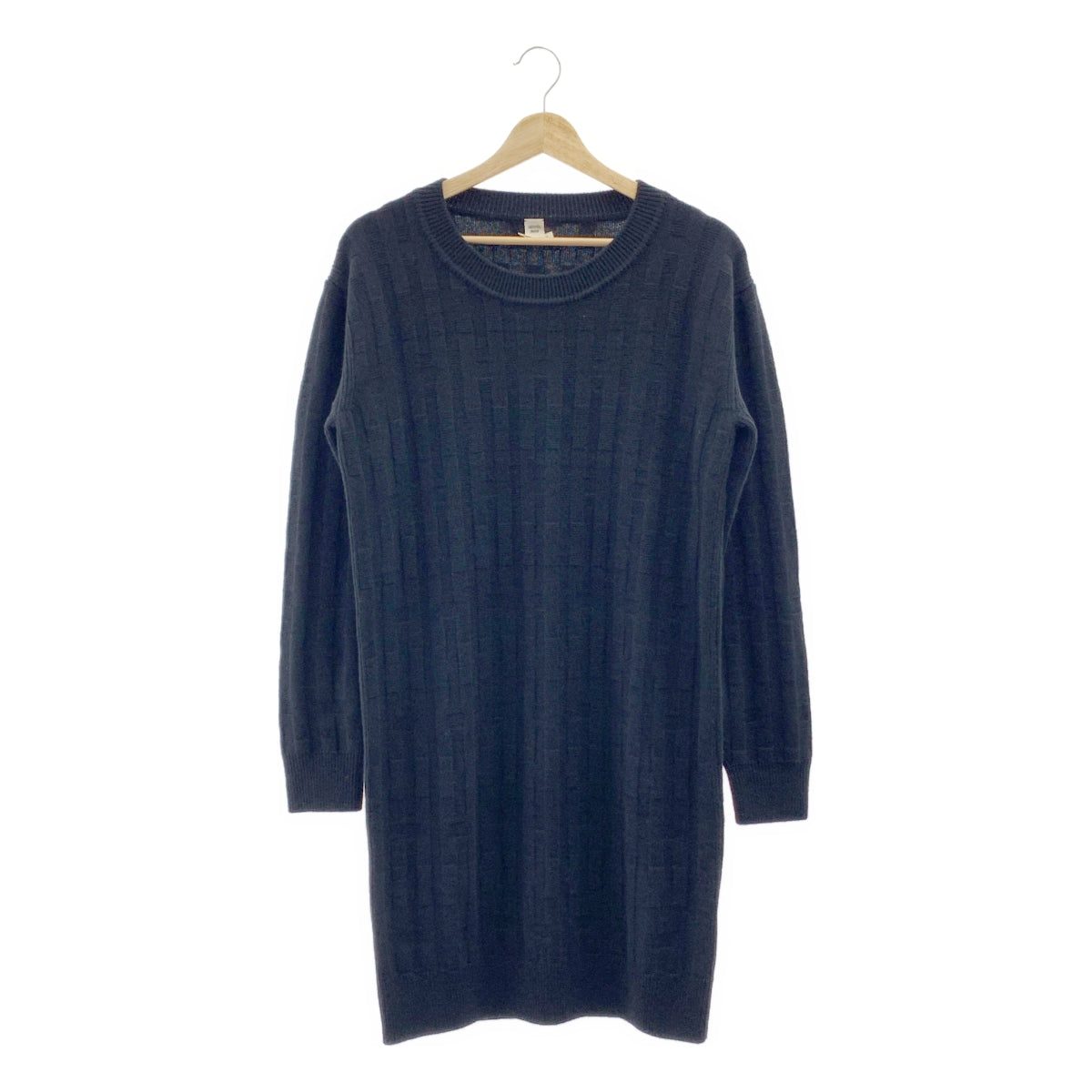 [新品] 愛馬仕 | 羊毛 H 標誌提花針織洋裝 | 36 碼 | 黑色 | 女款