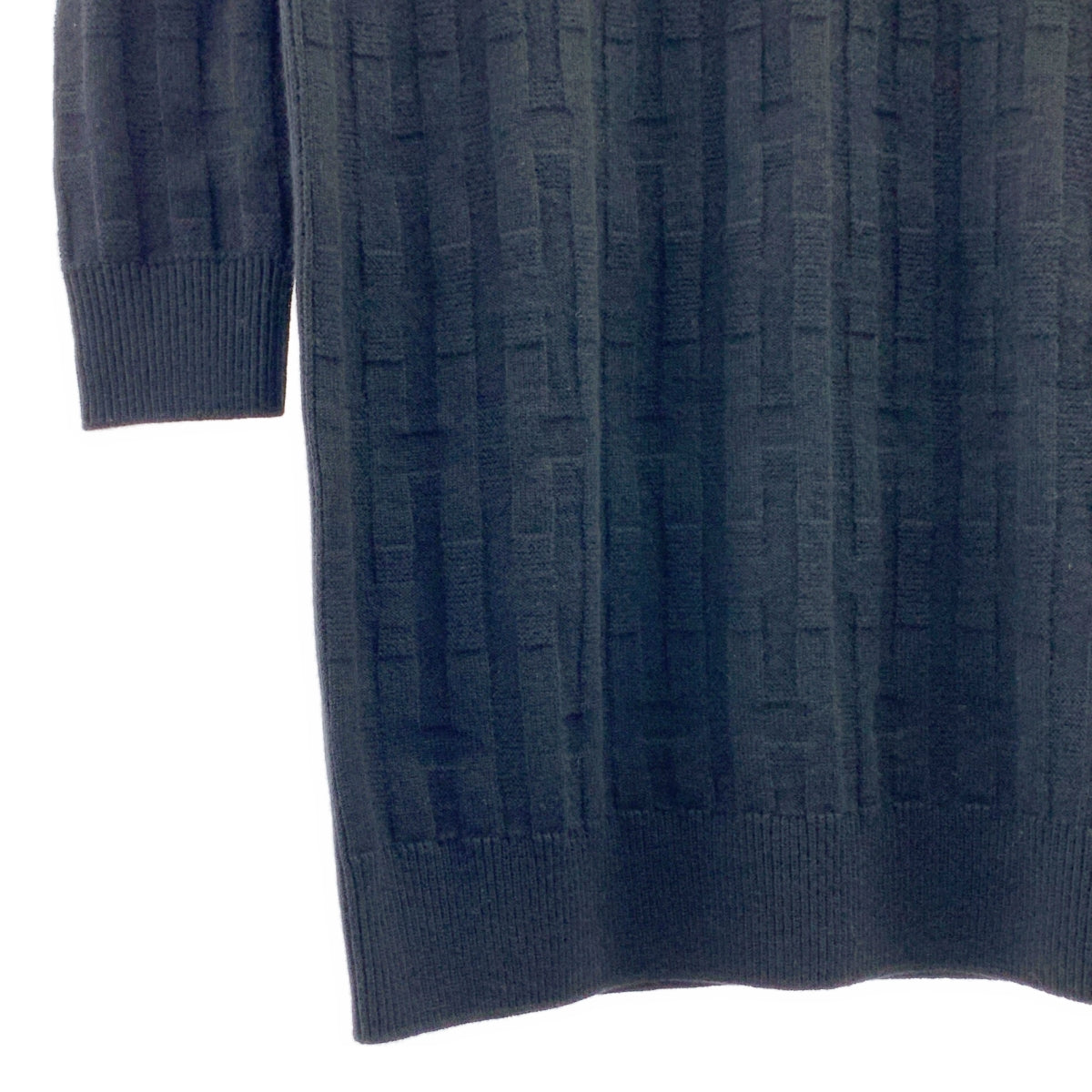 [新品] 愛馬仕 | 羊毛 H 標誌提花針織洋裝 | 36 碼 | 黑色 | 女款