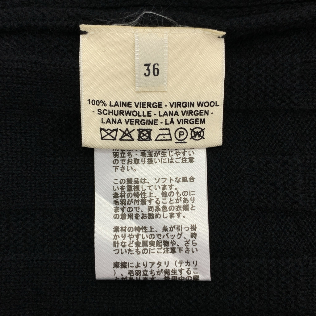 【新品】  HERMES / エルメス | ウール Hロゴ ジャガード ニットワンピース | 36 | ブラック | レディース