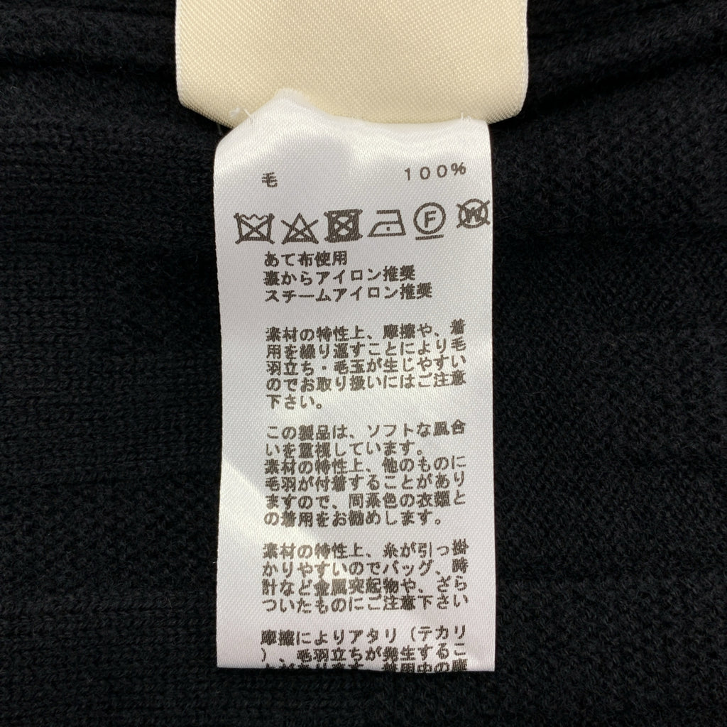 【新品】  HERMES / エルメス | ウール Hロゴ ジャガード ニットワンピース | 36 | ブラック | レディース