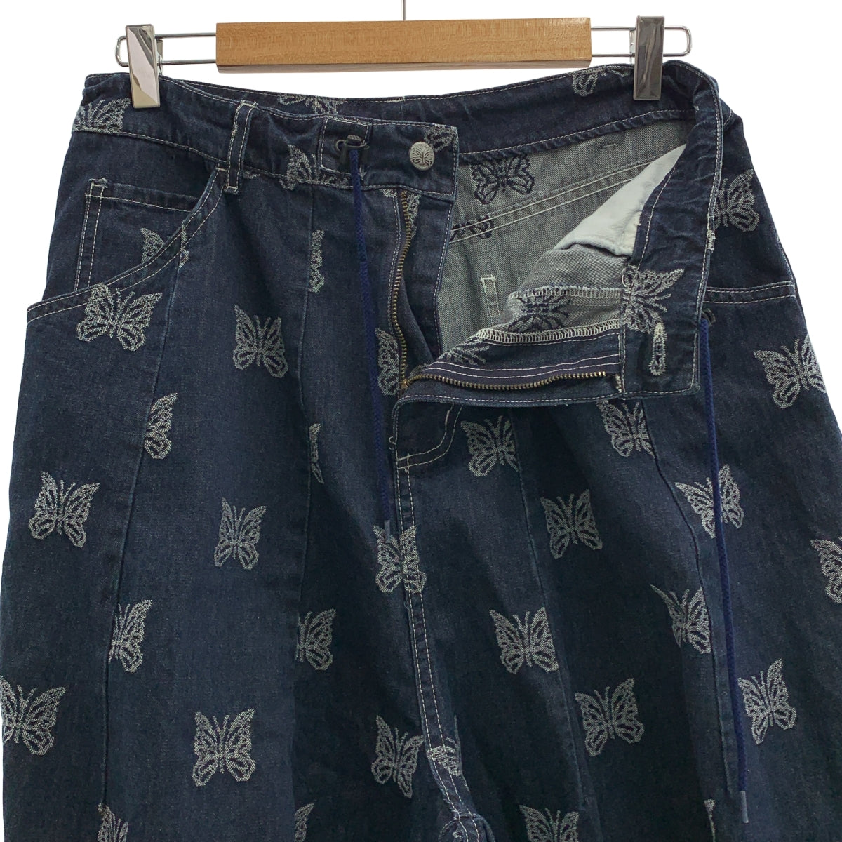 Needles / 니들스 | 2023SS | 재가드 빠삐용 데님 드로스트링 히자델 와이드 풍선 팬츠 |