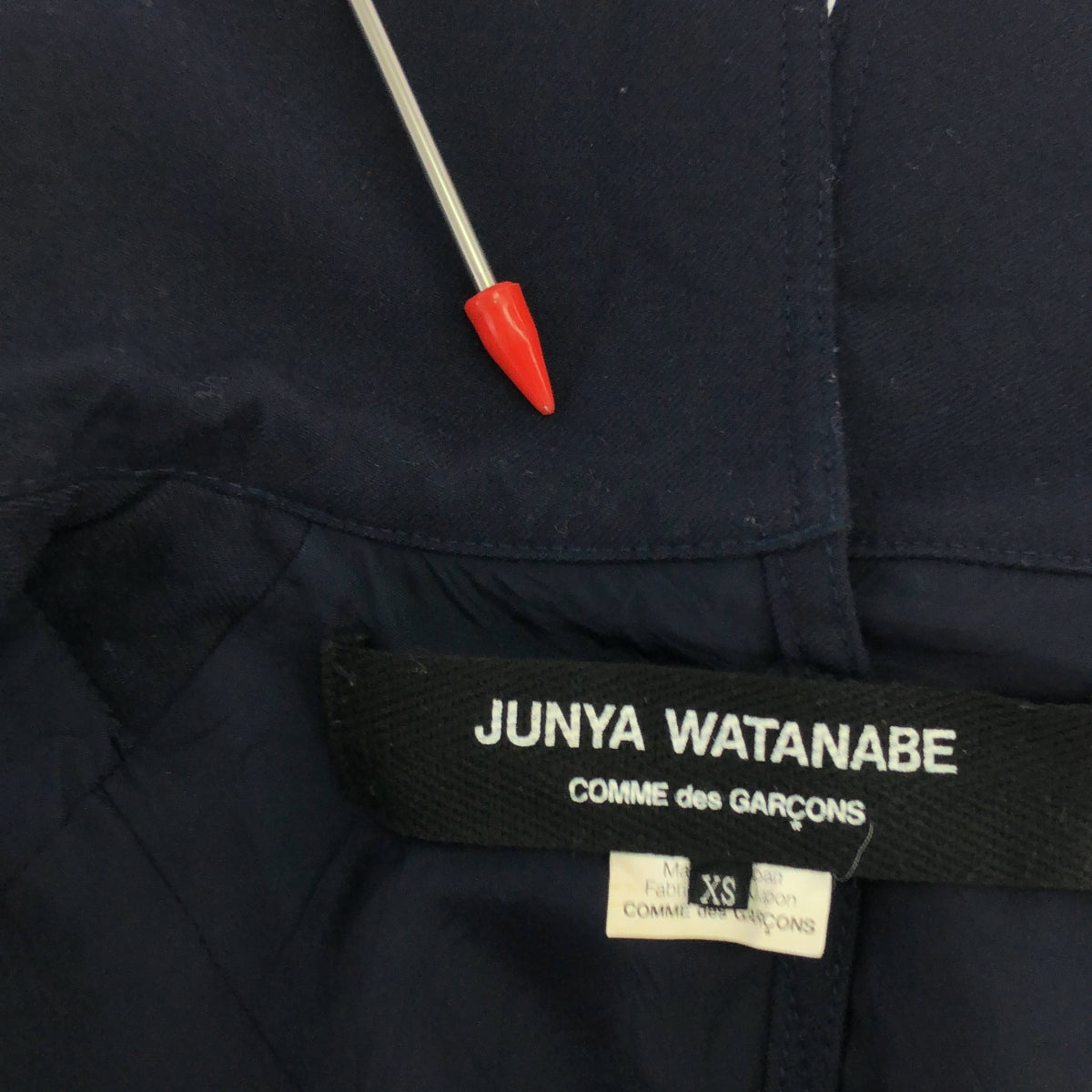 JUNYA WATANABE COMME des GARCONS / 준야와타나베 | 2010AW | 울 변형 골드 버튼 백컷 아웃 싱글 재킷 | XS | 여성