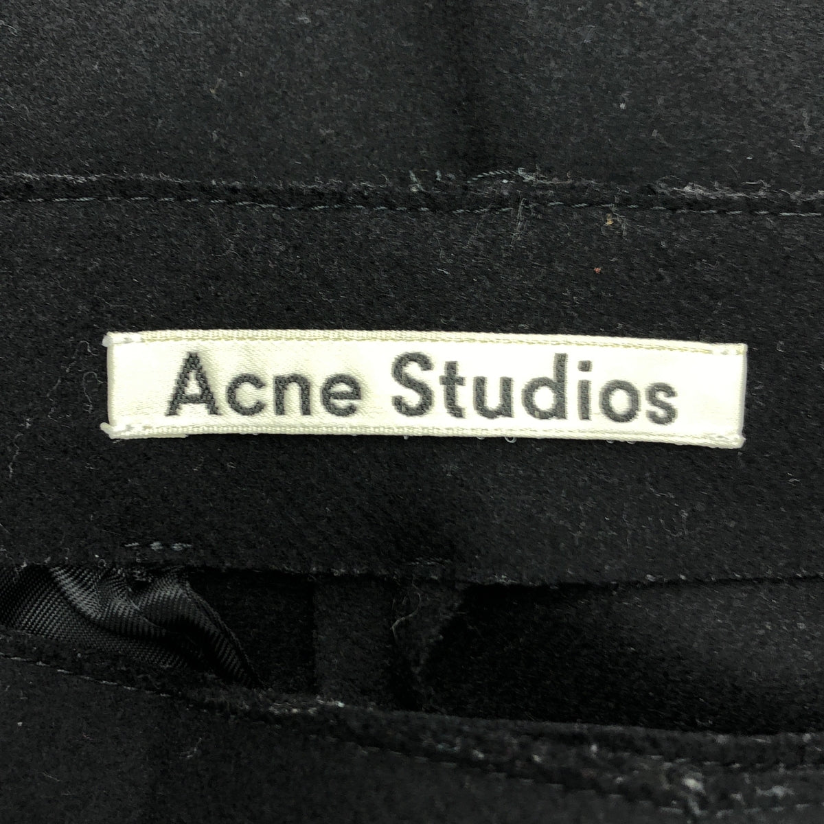 Acne Studios / アクネストゥディオズ | MUROL RAW AS PAW15 ウール タック テーパードパンツ | 36 | ブラック | レディース