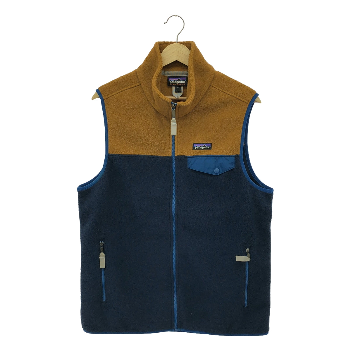 Patagonia / Patagonia | Lightweight Synchilla Snap-T Vest | M | Navy / Brown | Men's