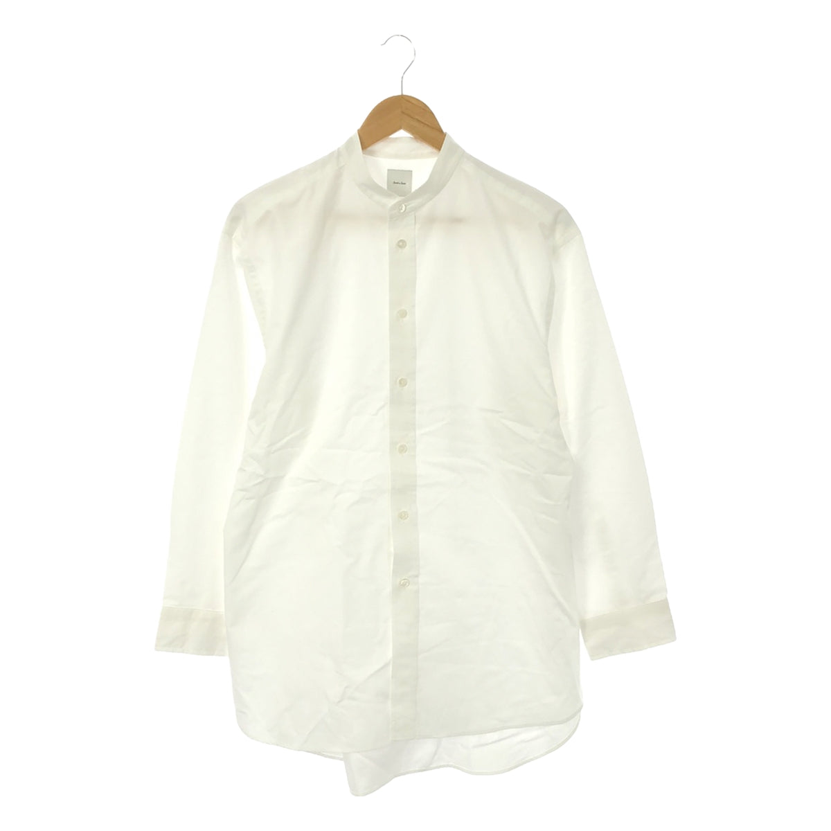 Spick and Span | 2023AW | Clear cotton stand-up collar shirt | F | White | Women's