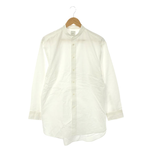 Spick and Span | 2023AW | Clear cotton stand-up collar shirt | F | White | Women's