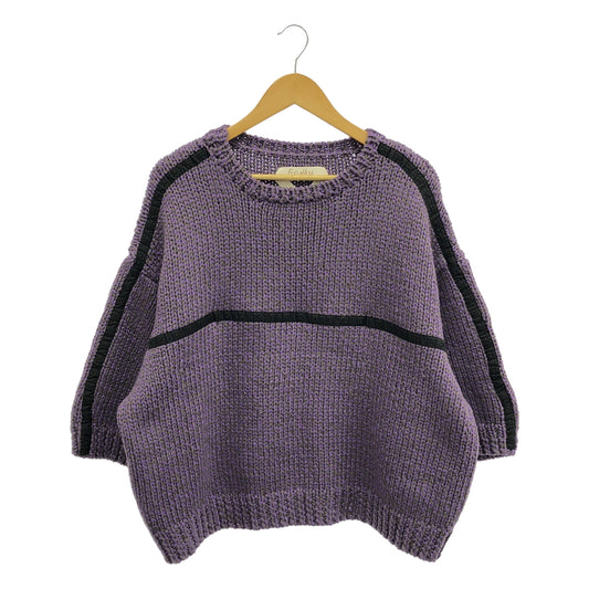 FUGA HUM | Half Sleeve Knit | M | Purple | Women's