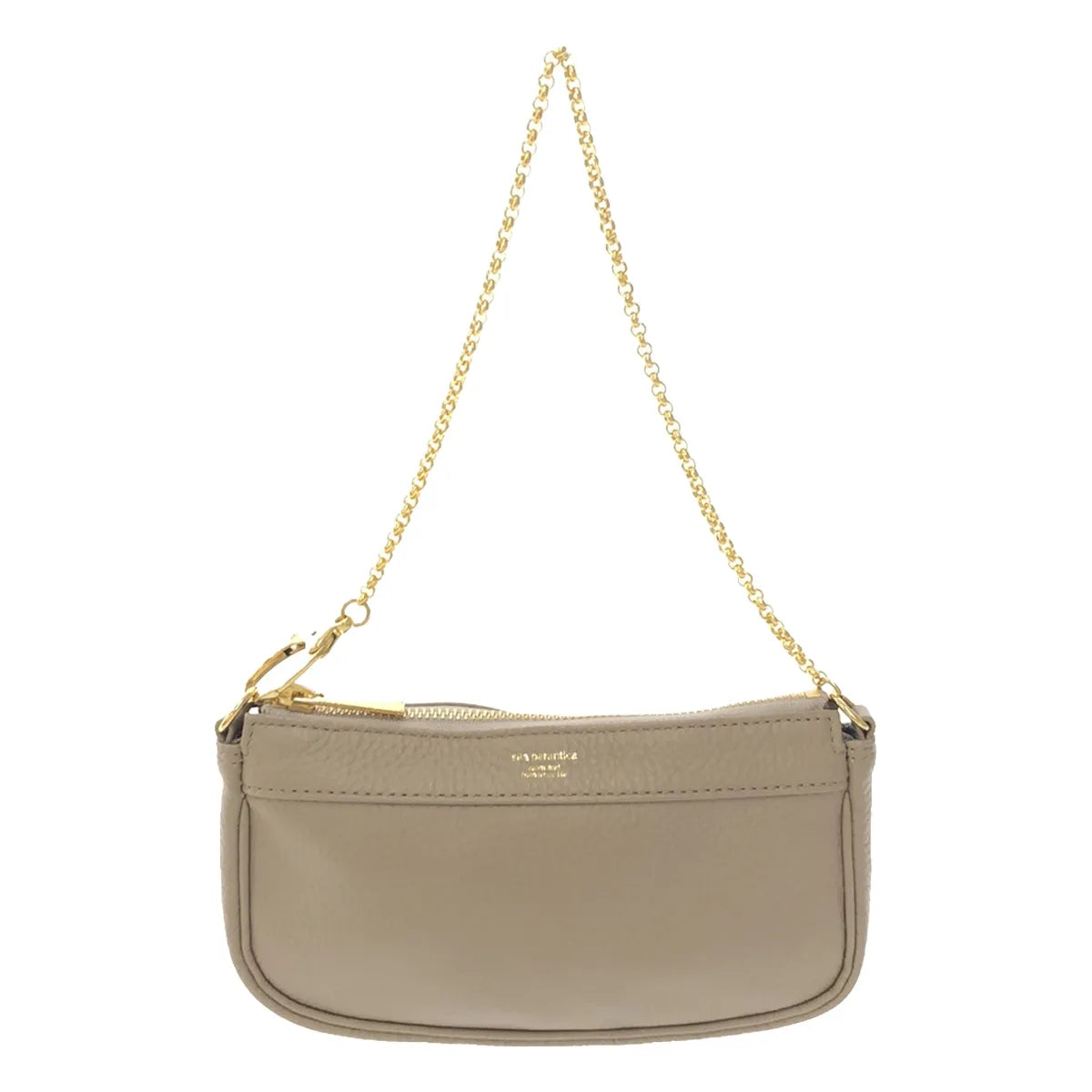 [狀況良好] sita parantica / Sita Parantica | 2022春夏 | × Spick and Span 特別訂購 SP Pouch S 皮革鏈條手柄迷你包 |灰色 |女性的