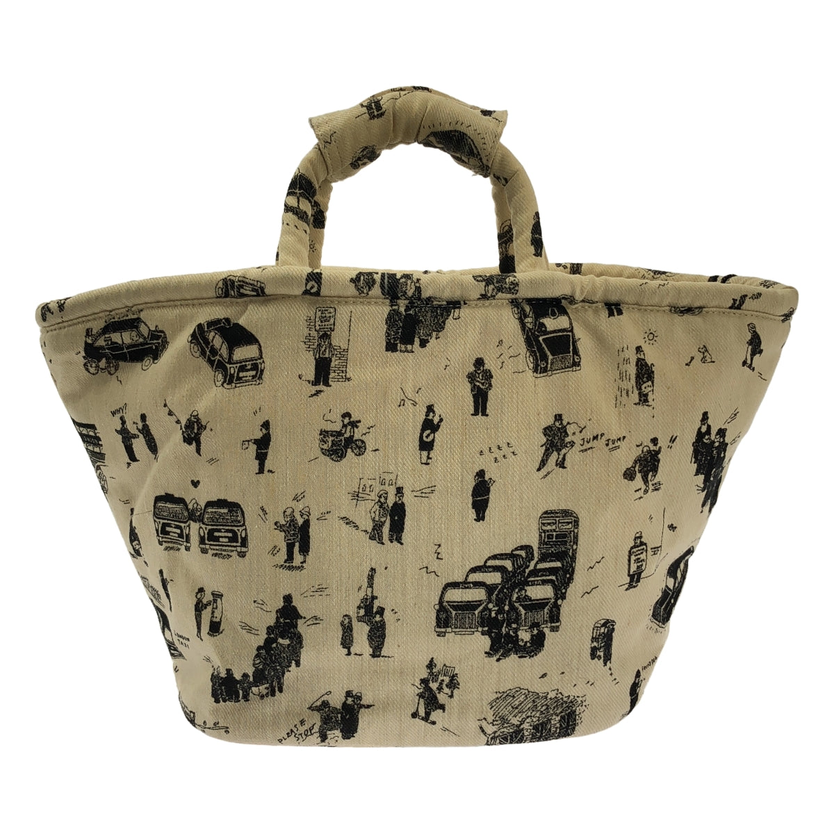 R & D.M.Co- / オールドマンズテーラー | 総柄 キャンバス ロゴプレート ハンド トートバッグ |