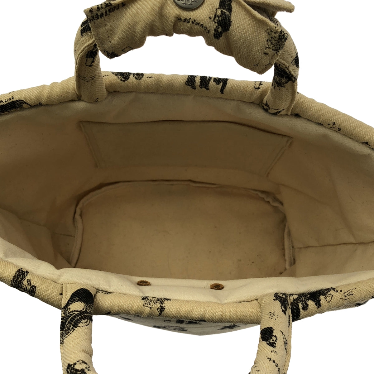 R & D.M.Co- / オールドマンズテーラー | 総柄 キャンバス ロゴプレート ハンド トートバッグ |