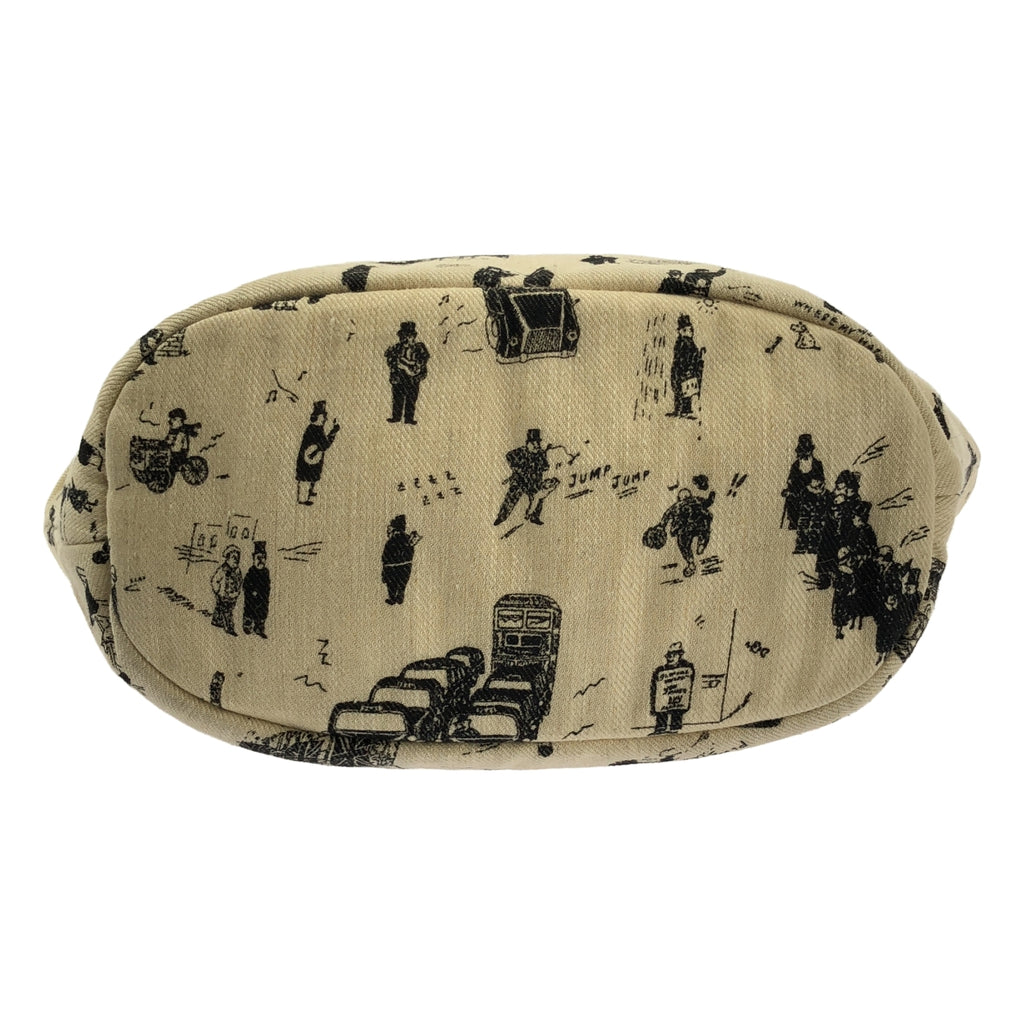 R & D.M.Co- / オールドマンズテーラー | 総柄 キャンバス ロゴプレート ハンド トートバッグ |